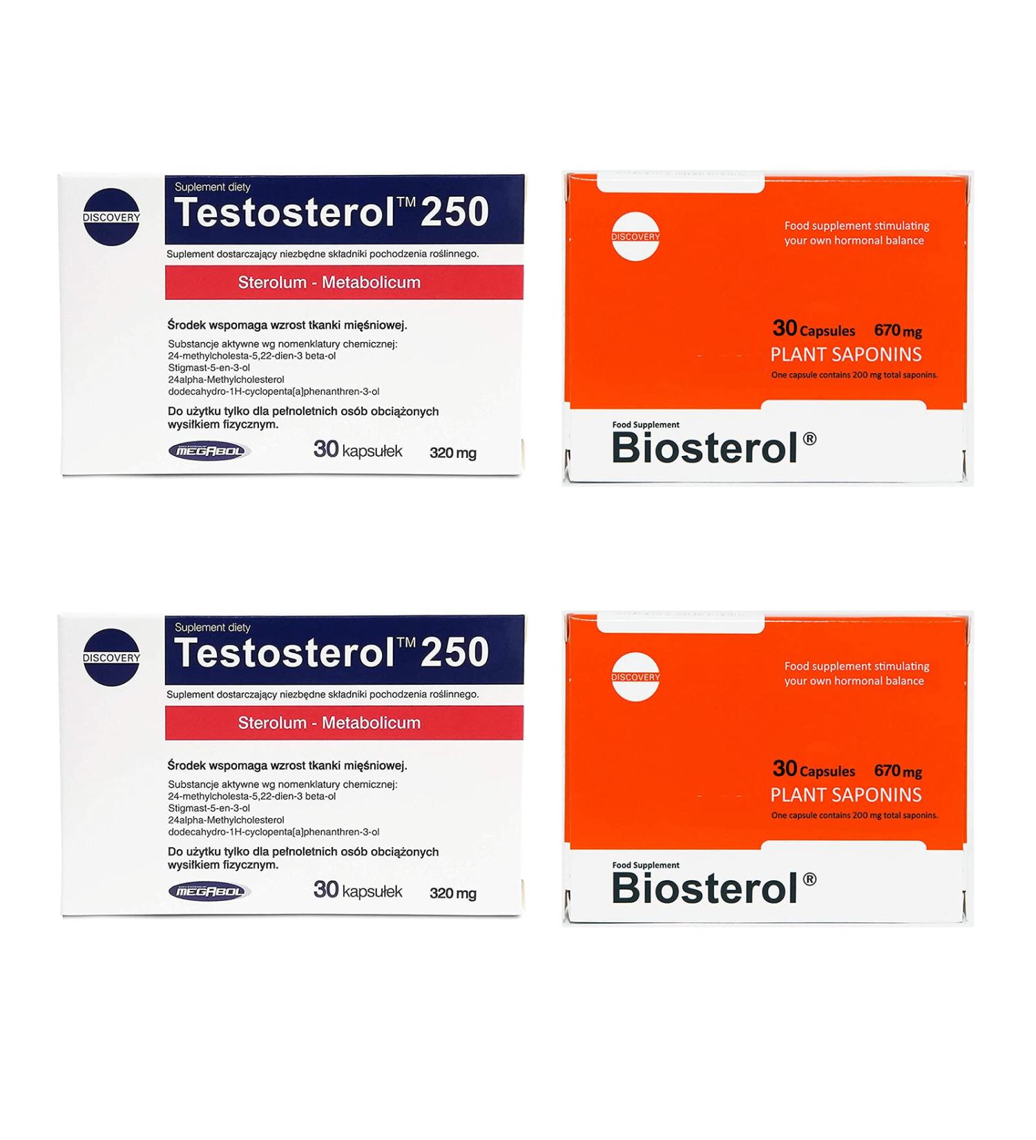 Real Pharm Testosterol 250 & Biosterol Combo Pack - Boost Testosterone Naturally - Buy Online on GoSupps.com