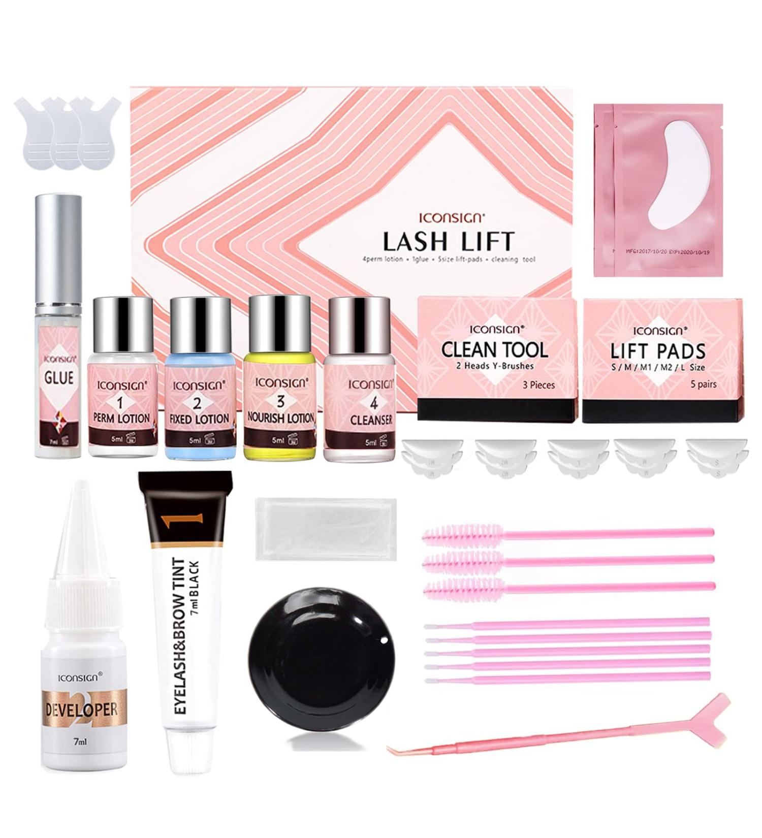 4 in 1 Lash Lift and Black Kit Brow Lamination and Black Color Kit Semi-Permanent Eyelash Lifting Eyebrow Perming with Tools Full Kit Professional Use for Salon - Buy Online on GoSupps.com