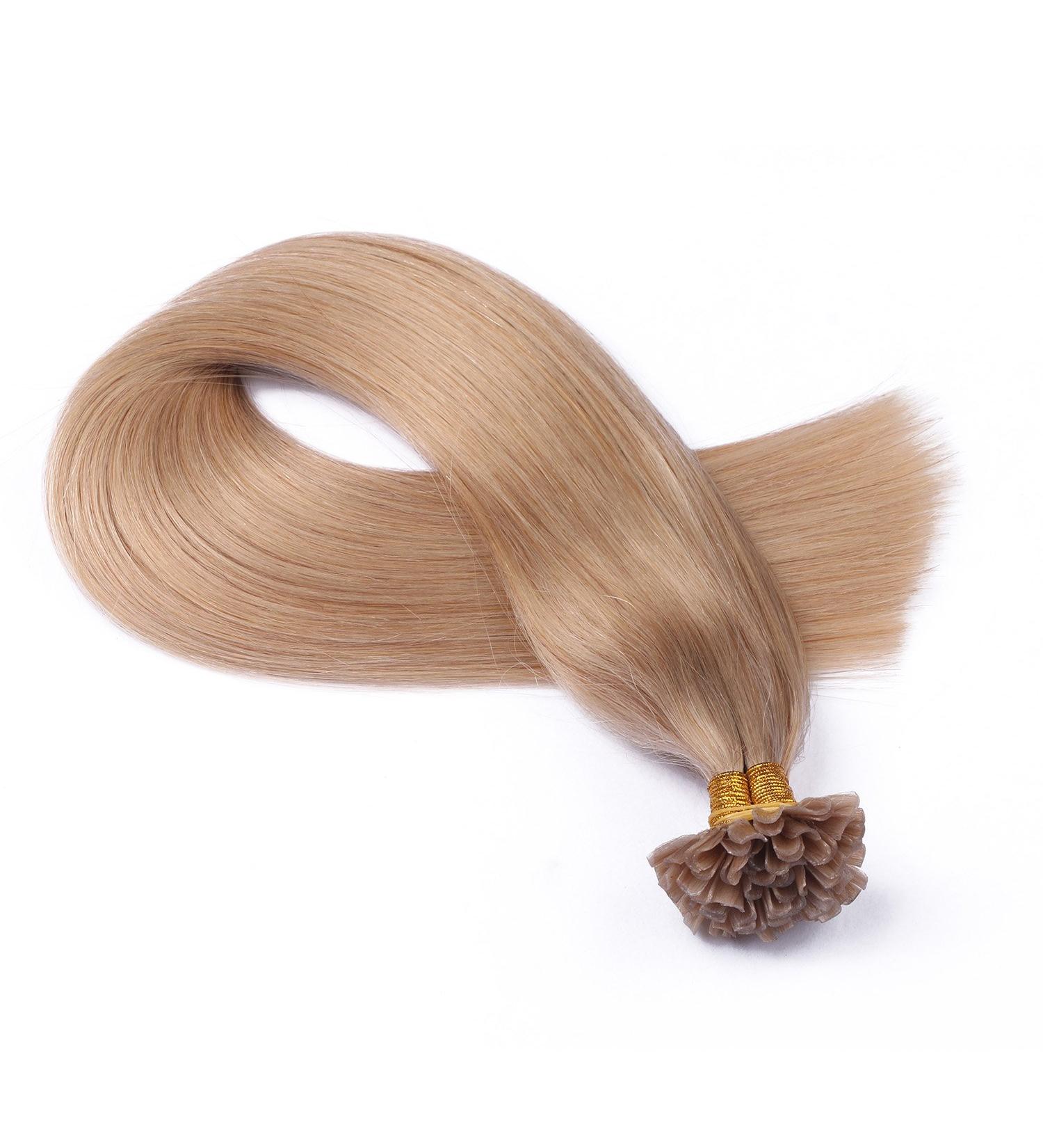 Buy #101 Middle Blond Ash Keratin Bonding Hair Extensions - 60cm U-Tip - 100 Strands - 100% Remy Real Hair - Premium Quality by Novon - Fast International Shipping - Buy Online on GoSupps.com