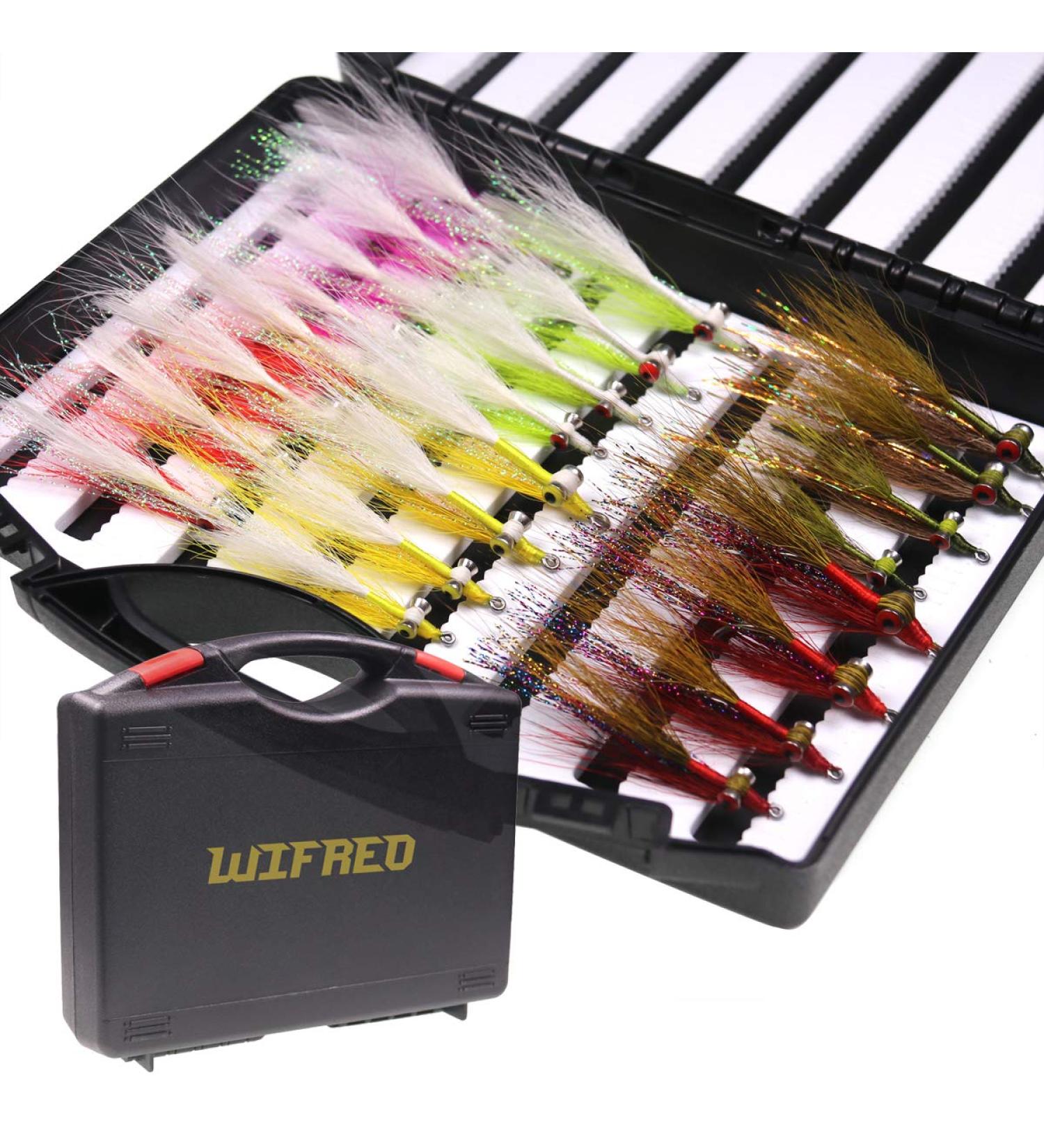 Wifreo 24pcs Assorted Clouser Minnow Fishing Flies | Stainless Steel Hooks for Saltwater & Freshwater Fly Fishing - Buy Online on GoSupps.com