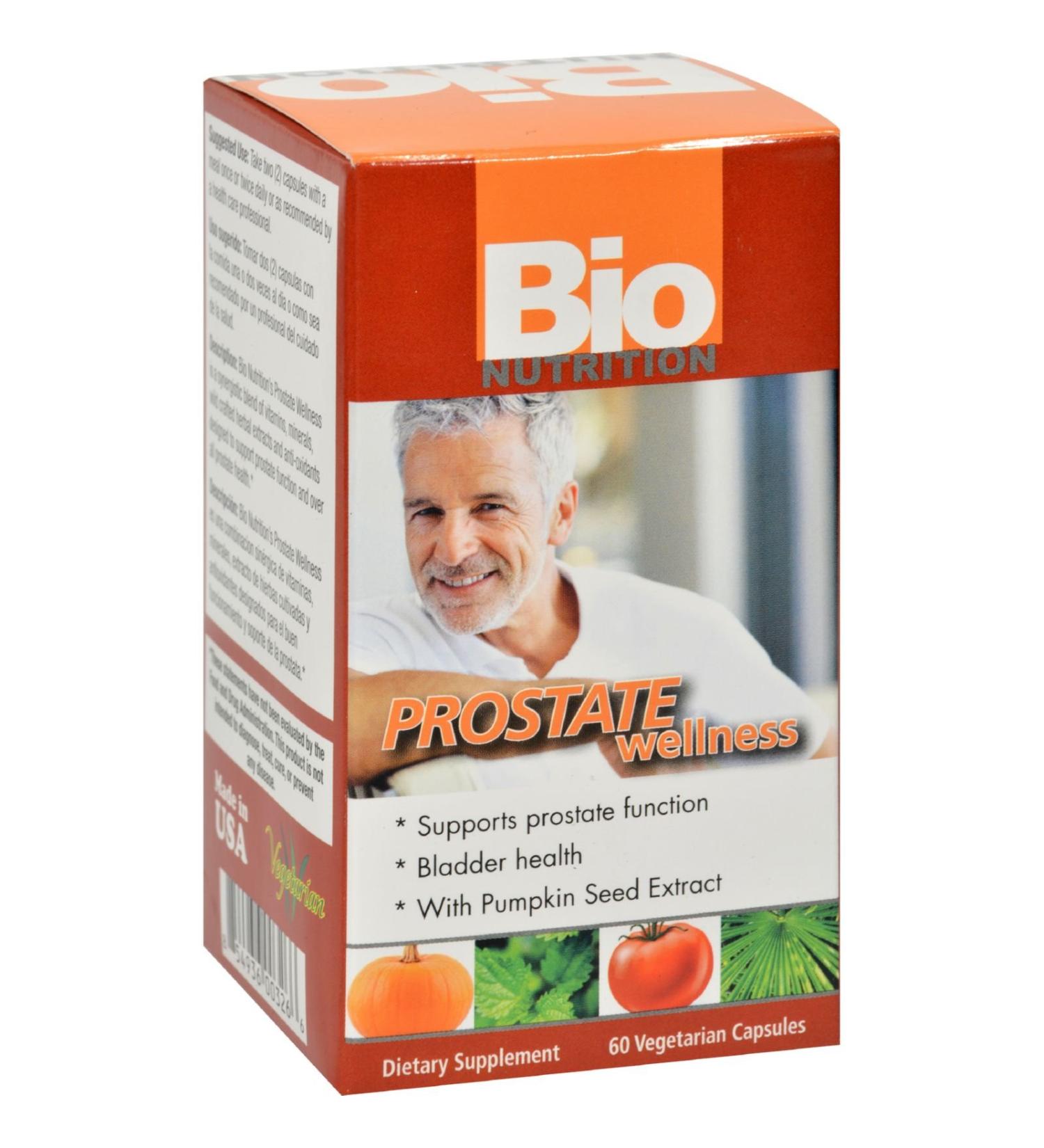 Bio Nutrition Prostate Wellness - Bladder Health - Gluten Free - 60 Vegetarian Capsules (Pack of 2)