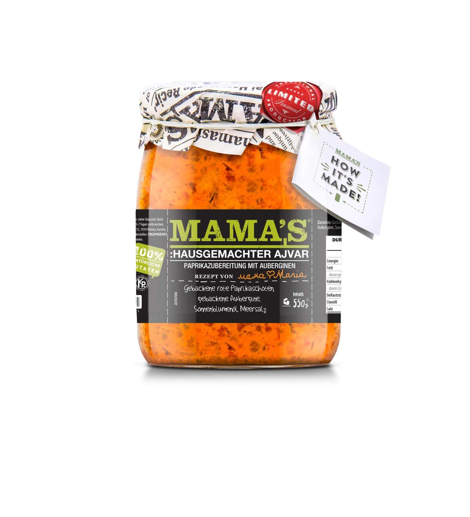 Mama's Homestyle Ajvar Roasted Pepper Spread Mild19oz By: Egourmet