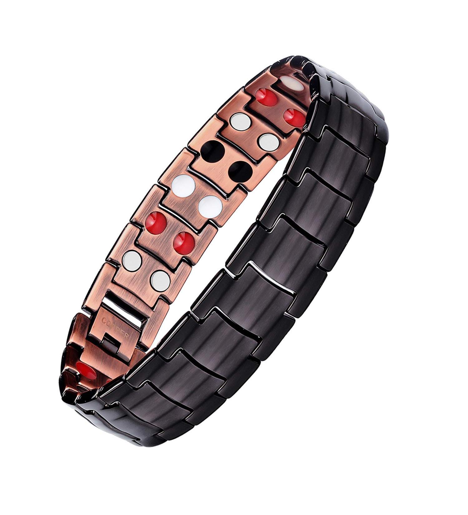 HZX Men Copper Magnetic Therapy Bracelet Pain Relief for Arthritis and Carpal Tunnel Improve The Body s Physiological Magnetic Field Eliminate Fatigue Gift - Buy Online on GoSupps.com