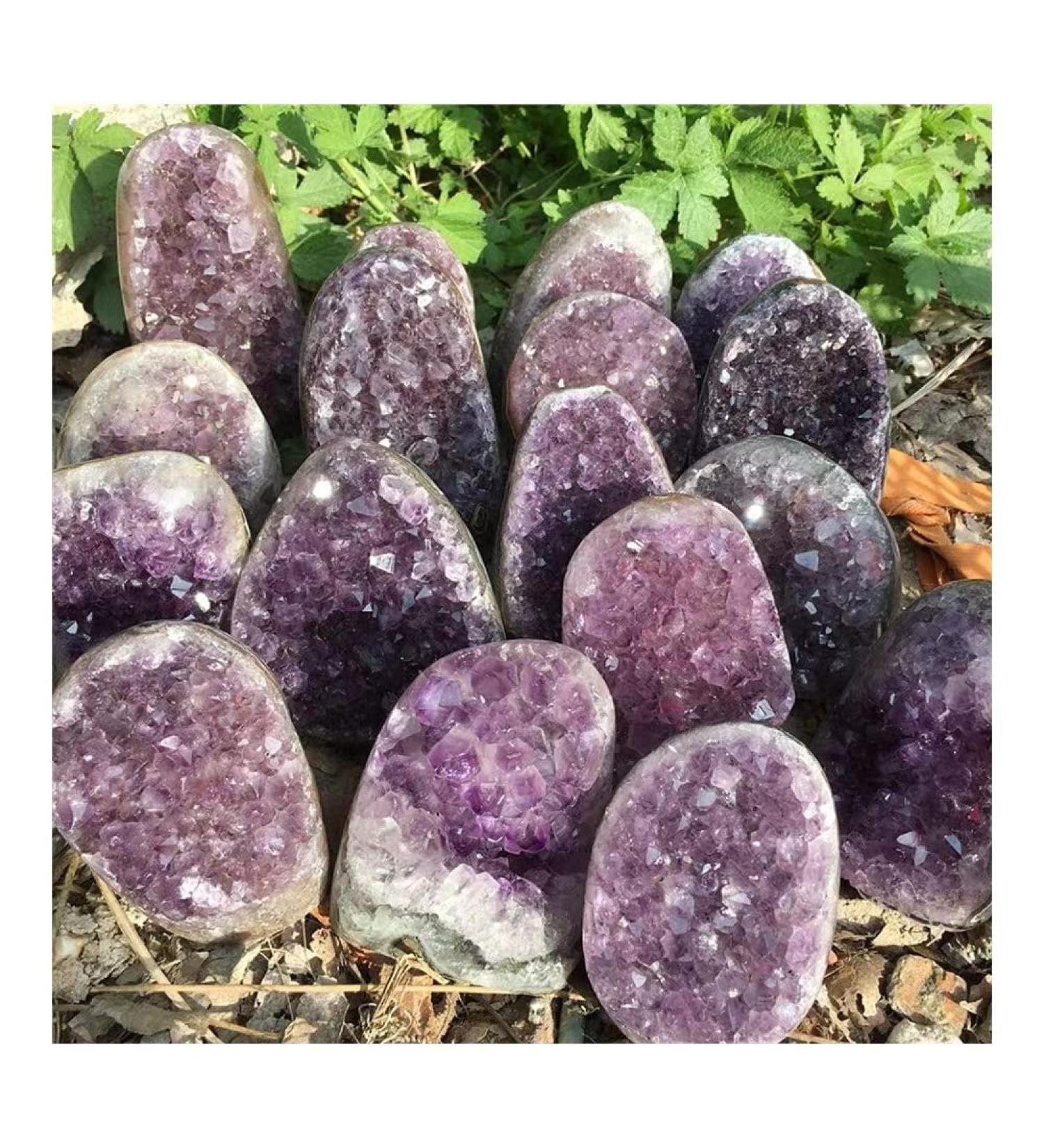 Stone Crafts Natural Uruguay Dream Amethyst Quartz Crystal Cluster Specimen 1pc Home Goods (Size : 300-400g) - Buy Online on GoSupps.com