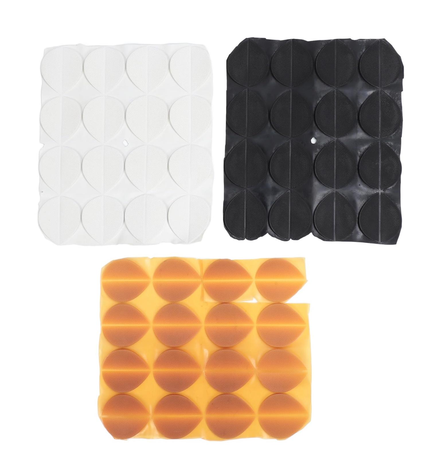 48 Pairs Shoe Repair Rubber Heel Pad Set - Black White & Yellow Heel Taps for Durable Repair | International Shipping Available - Buy Online on GoSupps.com