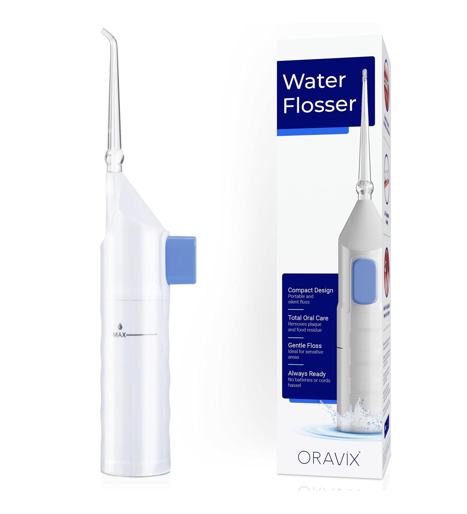 ORAVIX Manual Water Flosser - Tonsil Stone Irrigator for Travel Teeth Cleaning | Soft Floss Remover and Mini Tonsil Cleaner - Orali - Buy Online on GoSupps.com