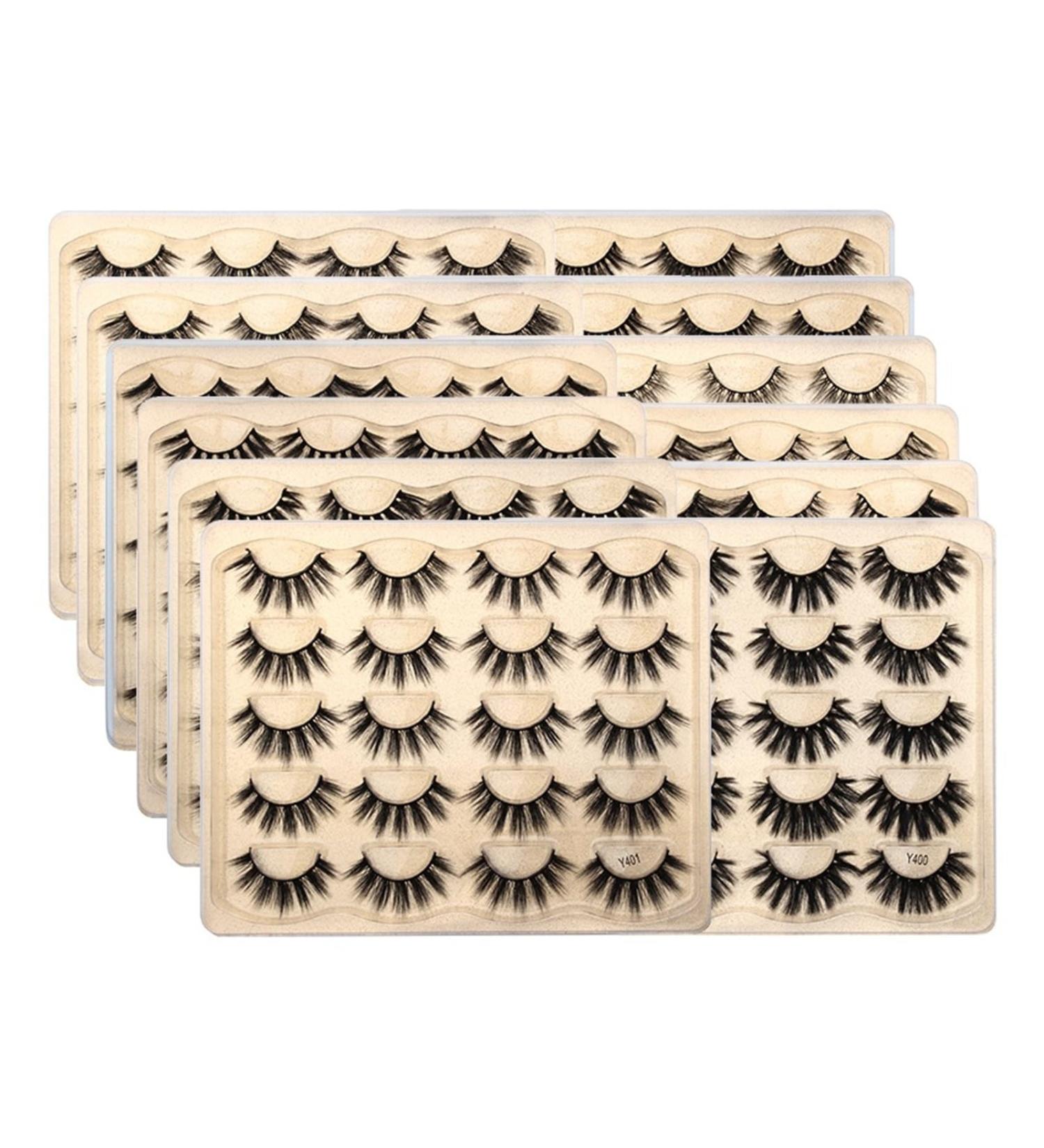 UAMOU 50/100/300pairs Natural Mink Eyelashes Faux 3d Mink lashes Strip Thick Dramatic False Eyelashes Extension Makeup Cils Cheerfully (Color : MIX STYLE Size : 20 boxes) - Buy Online on GoSupps.com