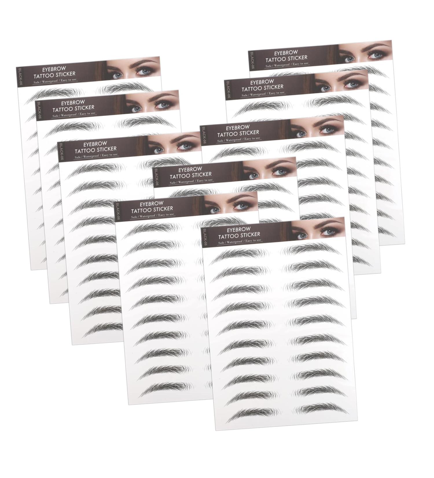 FOYTOKI Black Eyebrows 10pcs Imitation Eco Eyebrow Sticker Stickers Waterproof Hair Eyebrows Beauty Eyebrow Stickers 4d - Buy Online on GoSupps.com
