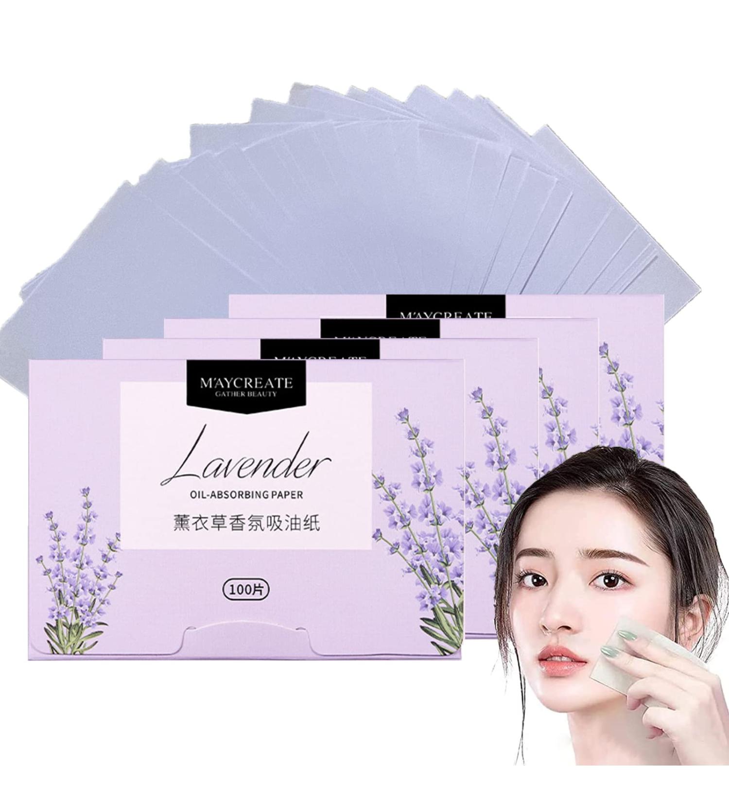 4 Packungen Gesichts-L schpapier Gr ntee labsorbierende Bl tter f r M nner Frauen 400 St ck Gesichts l Blotting Paper Gesicht Blotting-Papiere Face Oil Blotting Papers l-L schpapier Lavender - Buy Online on GoSupps.com