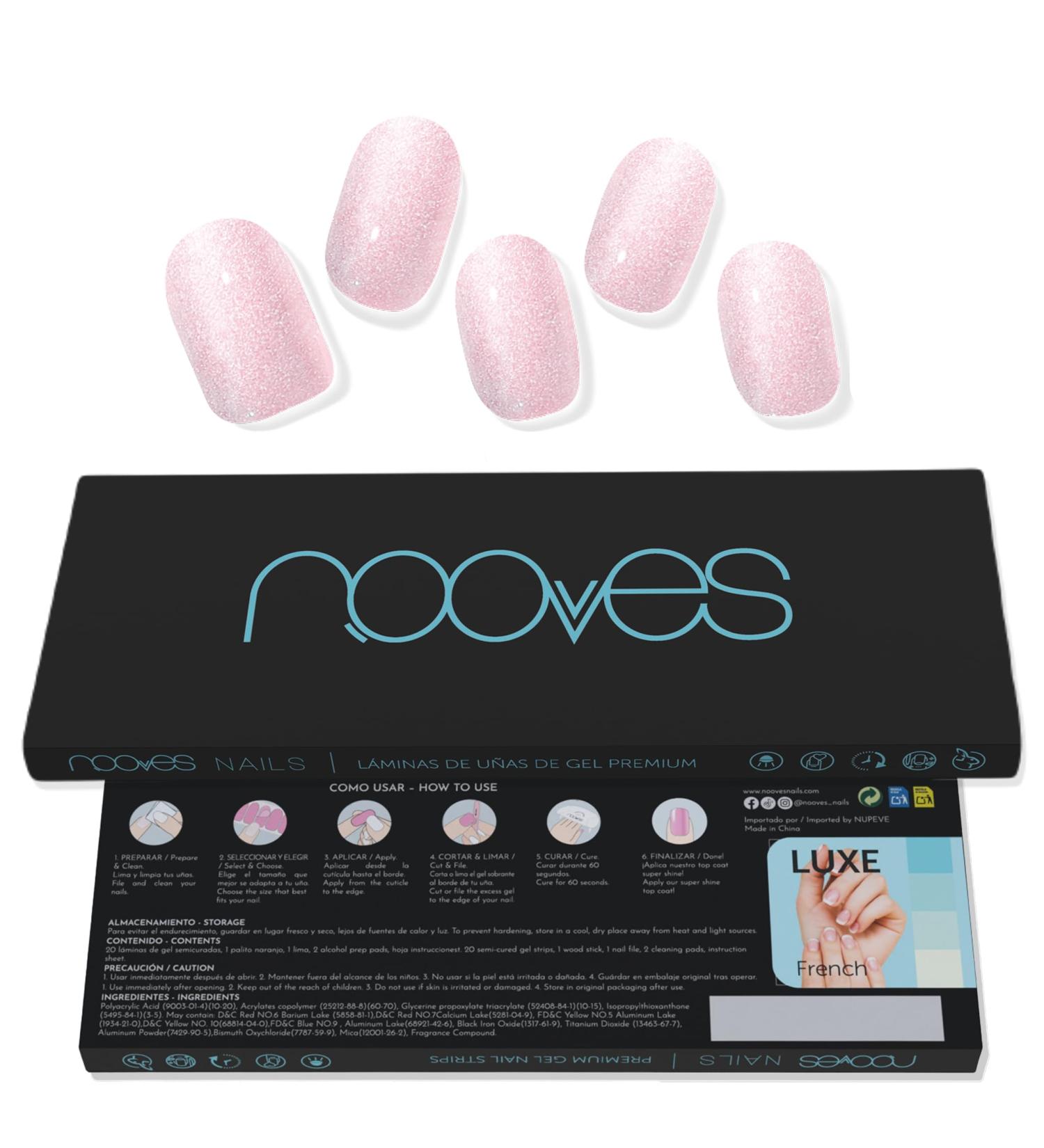 NOOVES NOOVES Nails Premium Precursed Gel Nail Polish - Magical - Clear | Semi-Permanent Gel Nail Strips | Gel Nail Stickers Semi-Permanent Gel Nail Stickers