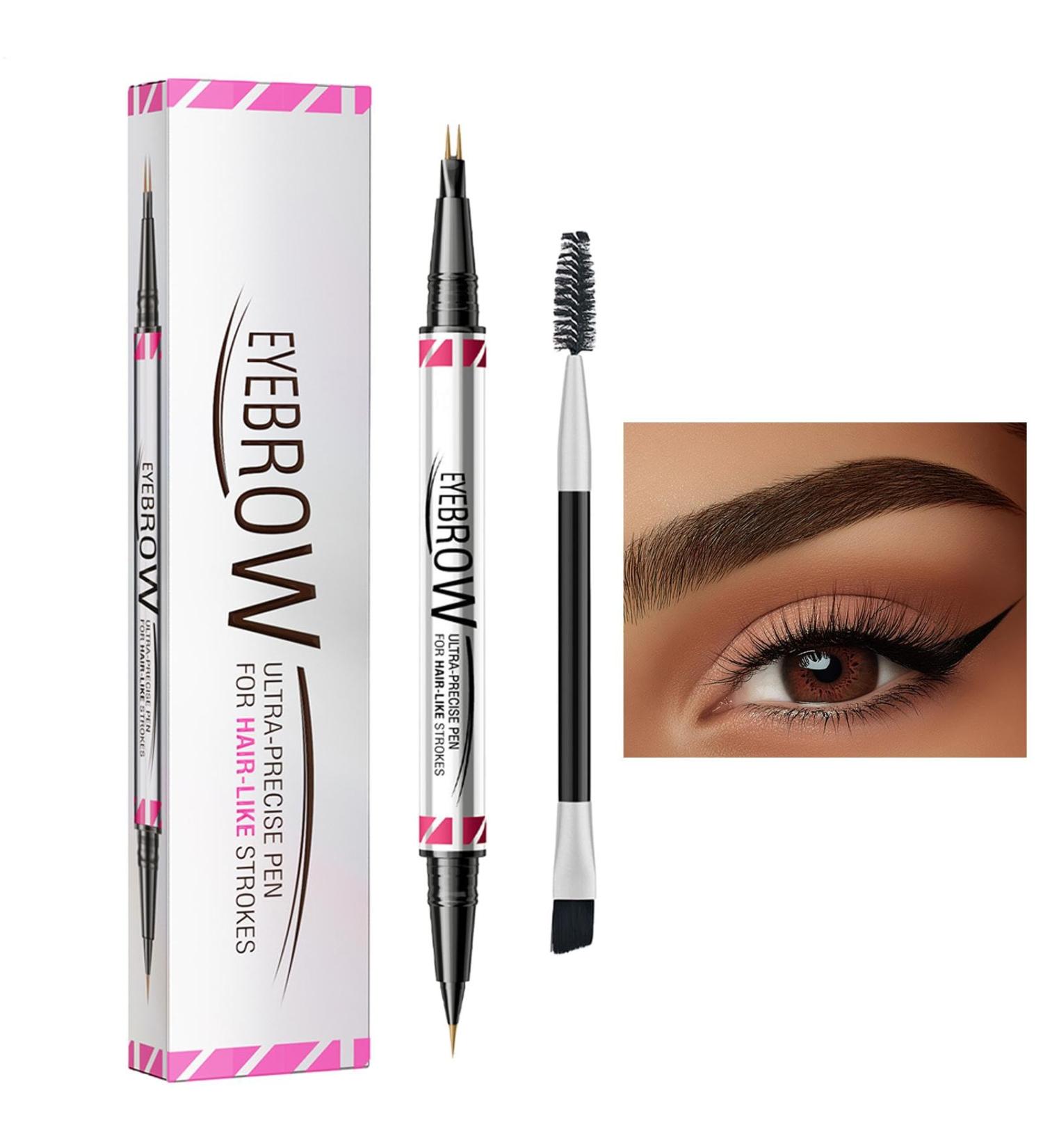 gafdu Curved Eyebrow Pencil Curved Eyebrow Pen2 in 1 Waterproof Liquid Eyebrow Pen Eyeliner Pen Natural Looking Eyebrow Pencil for Travel Shopping Business Trip 04 - Buy Online on GoSupps.com