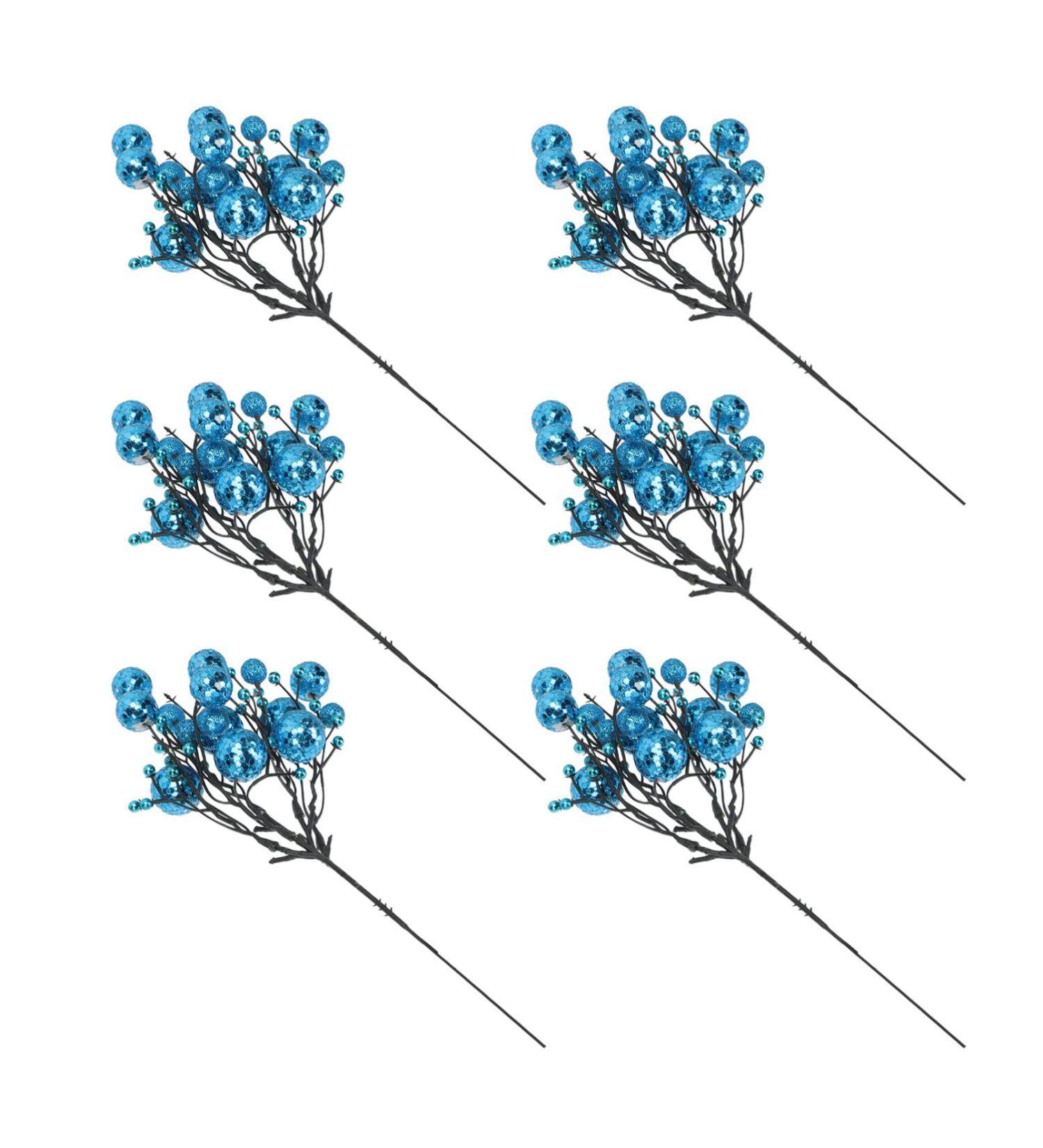 DECHOUS 30 Pcs Berry Bunch Cuttings Diy Berry Decor Holly Berries for Crafts Xmas Decoration Christmas Holly Berries Faux Red Berries Christmas Tree Decorations Artificial Reward Plastic Bluex5pcs 30x10cmx5pcs - Buy Online on GoSupps.com