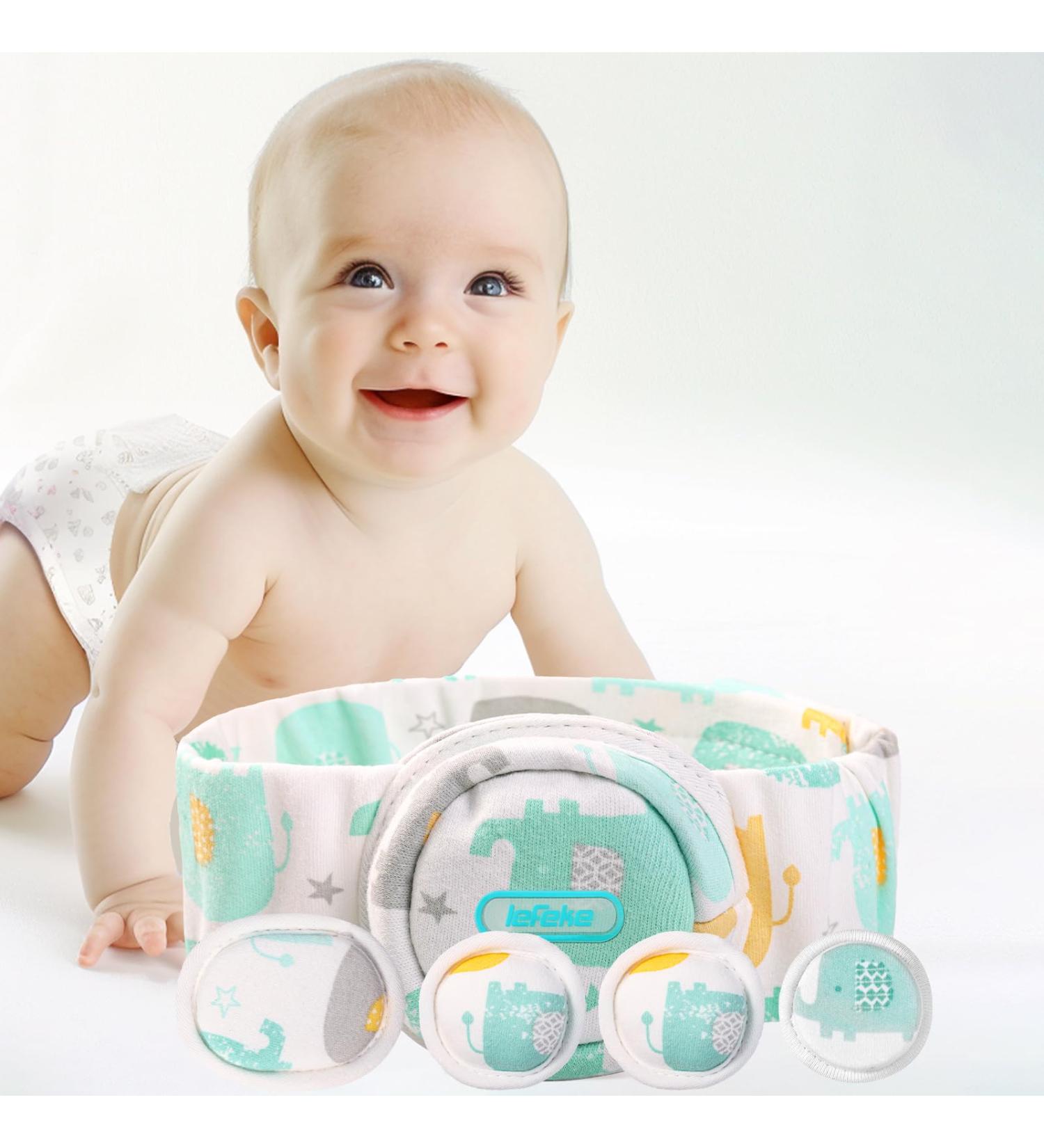 Lefeke Umbilical Hernia Belt for Infants - Adjustable Baby Belly Button Band & Abdominal Binder - Green Large Concavity Pads-Pattern Style 02 - Buy Online on GoSupps.com