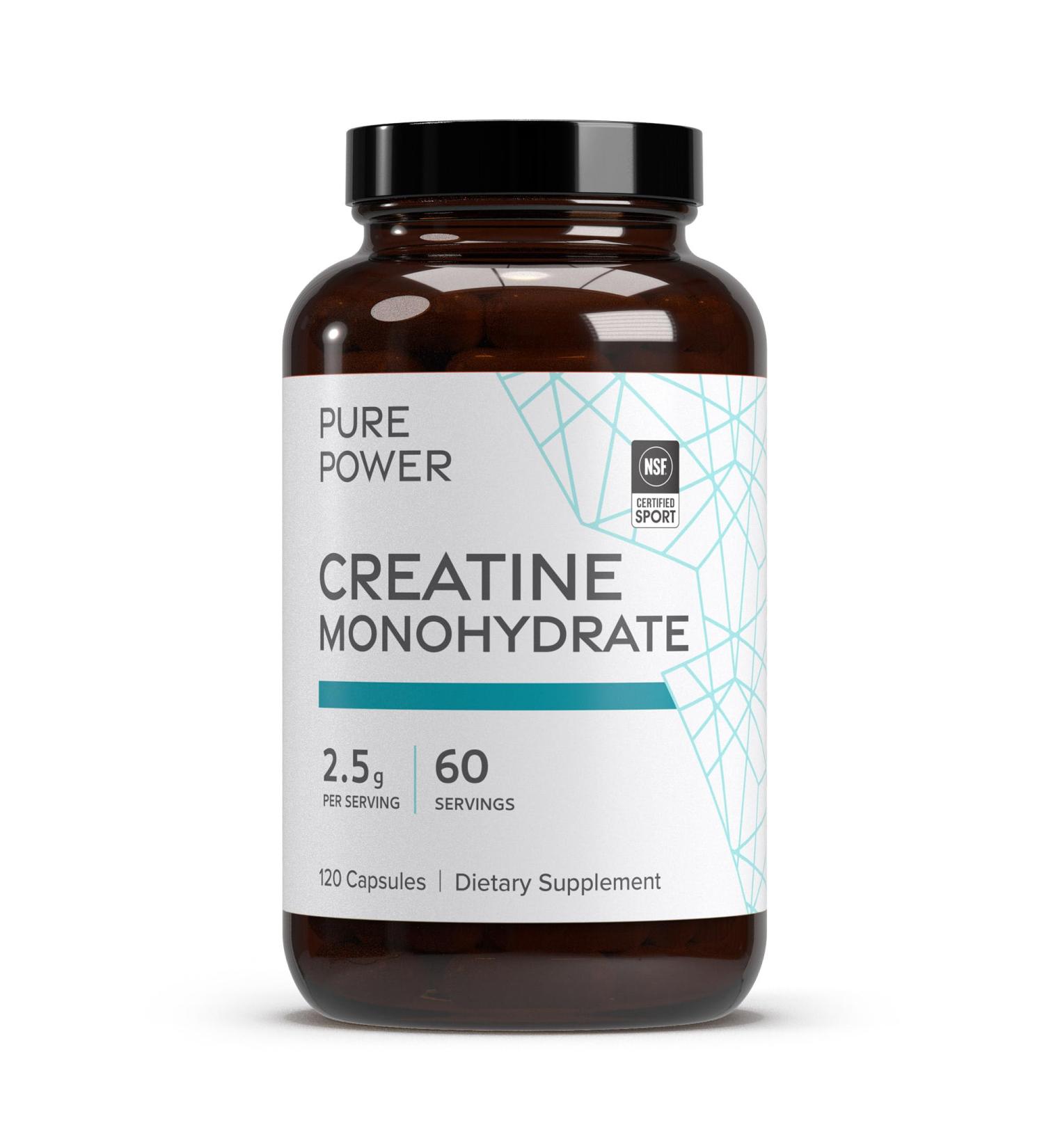 Dr. Mercola Pure Power Creatine Monohydrate, 60 Servings (120 Capsules) 2.5g Per Serving, Dietary Supplement, Strength and Energy, Non-GMO, NSF Certified for Sport 120 Count (Pack of 1) - Buy Online on GoSupps.com