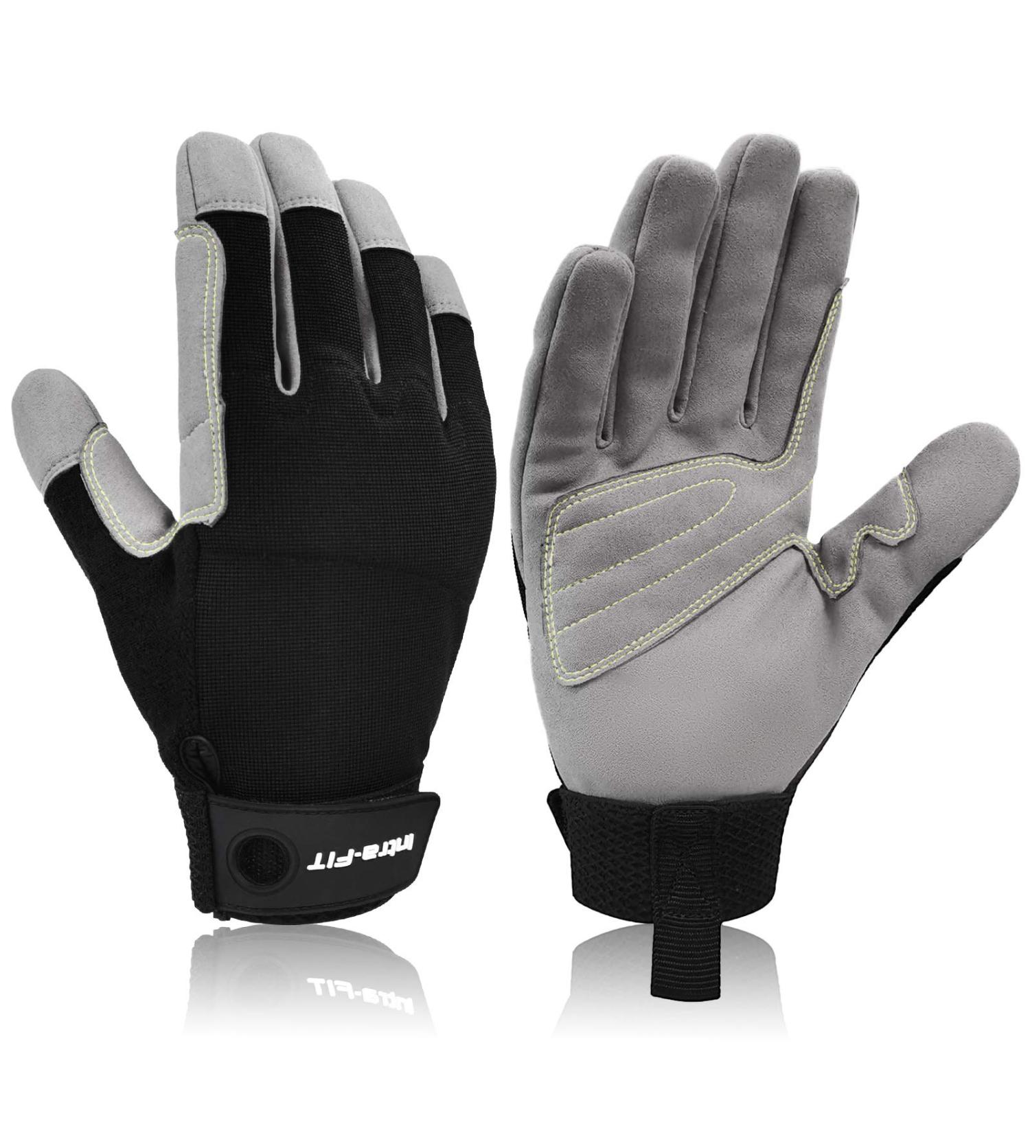 Intra-fit Climbing Gloves - Half-Finger Kunst Leather Abrasion Protection for Abseiling Mountaineering & Adventure | Best Rope Gloves for Climbing Sports - Buy Online on GoSupps.com