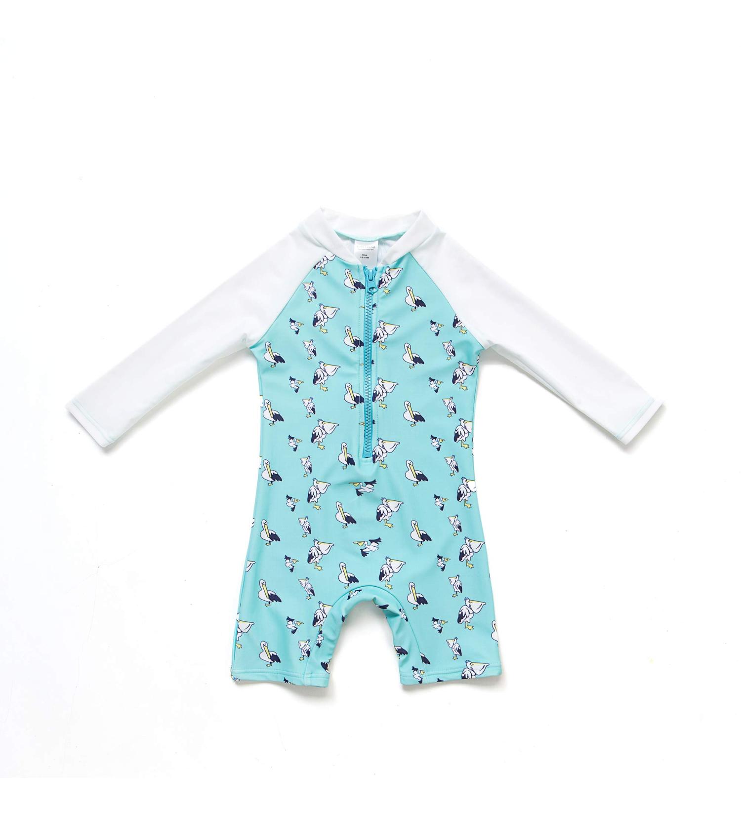 BONVERANO Baby Boys Swimsuit/Sunsuit UPF 50+ Sun Protection with Sun Hat - Light Blue (3 Months) - Buy Online on GoSupps.com