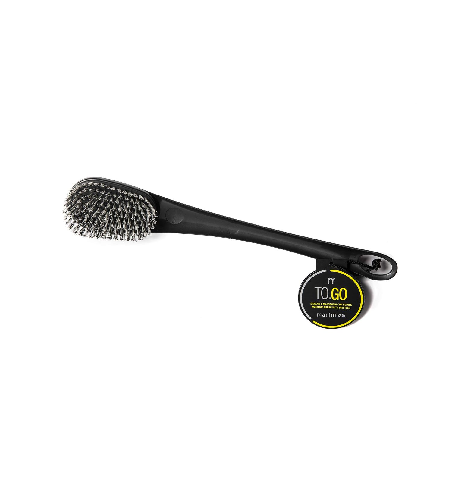 Martini SPA To.Go Body Brush with Massage Bristles - Black 140g | Perfect for International Shipping - Buy Online on GoSupps.com