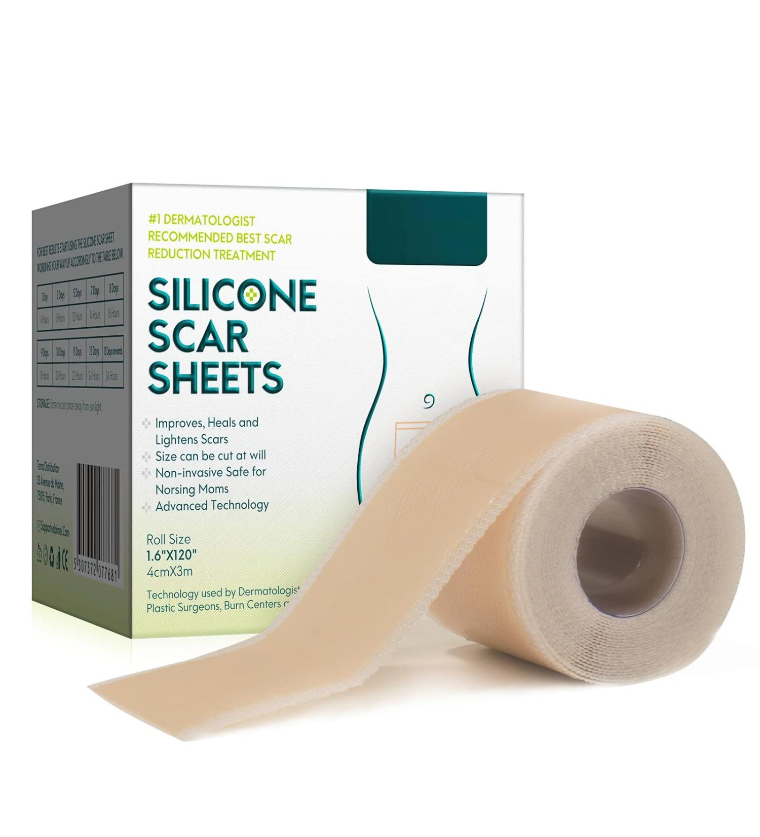 MIELIKKI Silicone Scar Sheets - Reusable 1.6x120 Roll for Scar Removal from Acne, C-Sections, Burns, and Surgery - Post Surgery Supplies - Buy Online on GoSupps.com