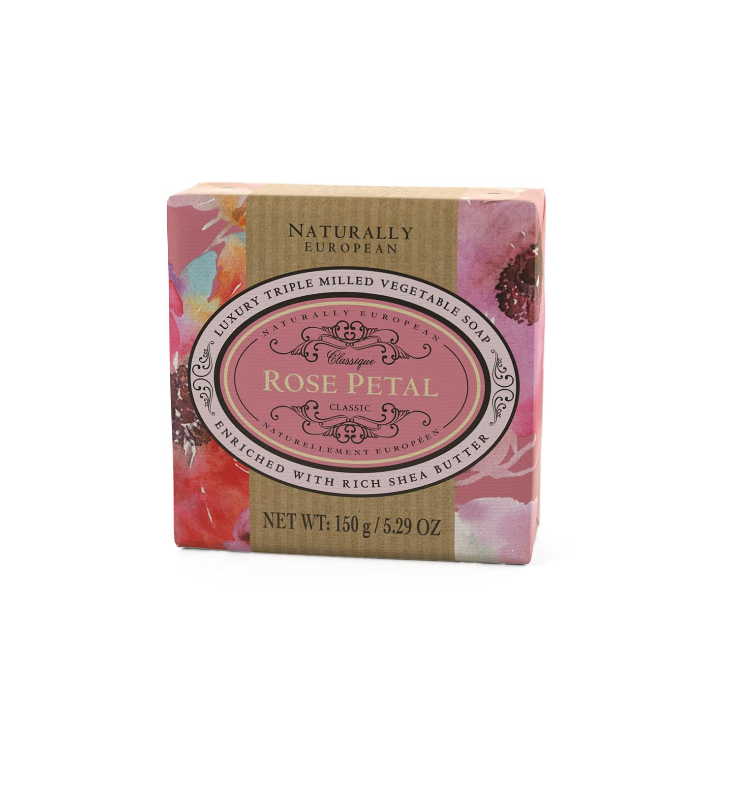 Naturally European Somerset Rose Petal Soap Bar - 5.29 Fl Oz | Luxurious Fragrance for All Skin Types | Shop Internationally - Buy Online on GoSupps.com