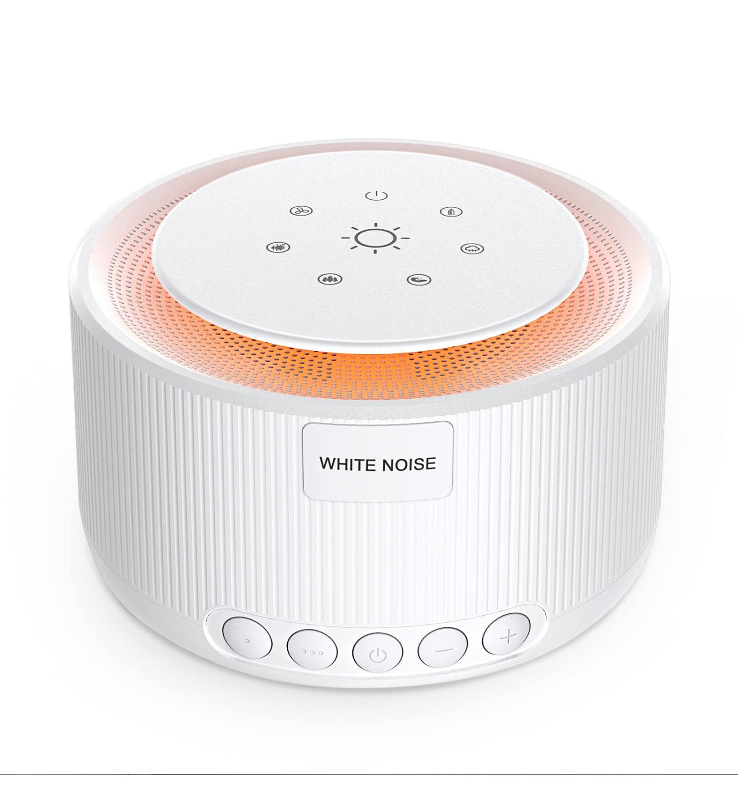 White Noise Sound Machine with 30 Non-looping Sounds | 36-Level Volume | Memory Function and Timer | Touch Night Light | for Adults, Baby, Elder - Buy Online on GoSupps.com