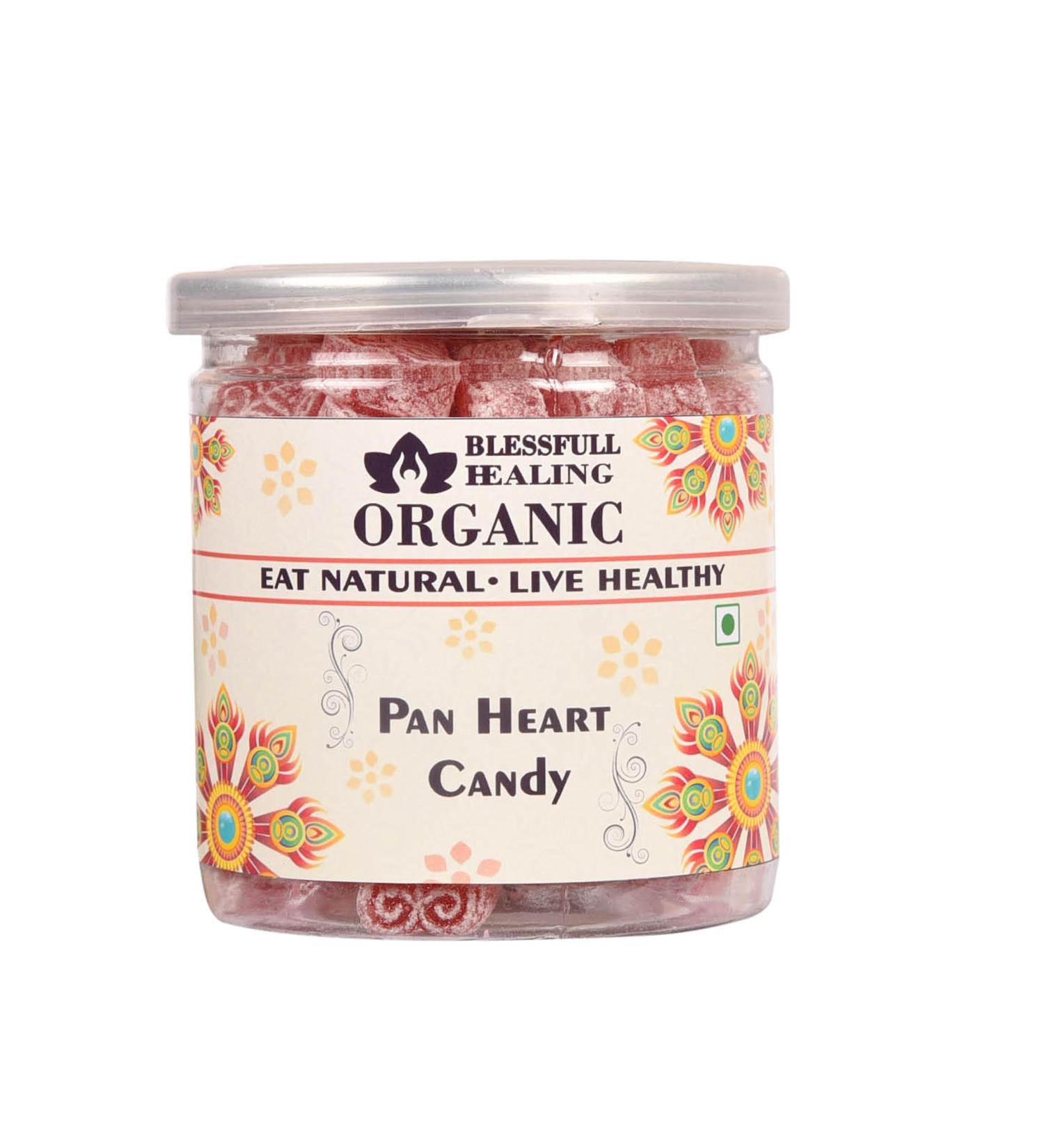 Blessfull Healing Organic Pan Heart Candy 400 Gram Airtight Container (Packing May Vary)