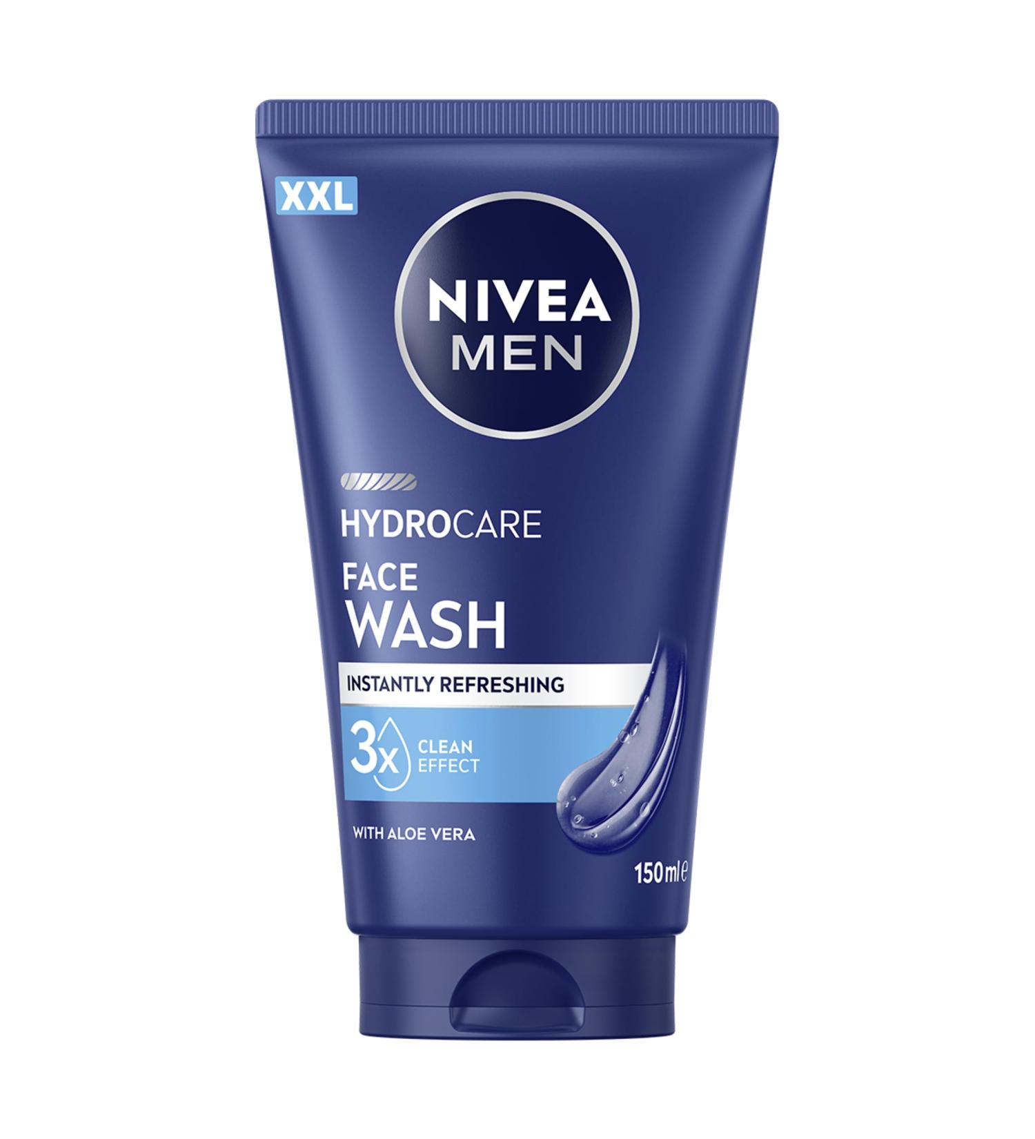 Beiersdorf NIVEA MEN HYDROCARE FACIAL CLEANSER XXL 150ML Cleansing Gel Face Face Wash Facial Cleanser Cleanser Face Wash For Normal & Sensitive Mens Skin - Buy Online on GoSupps.com