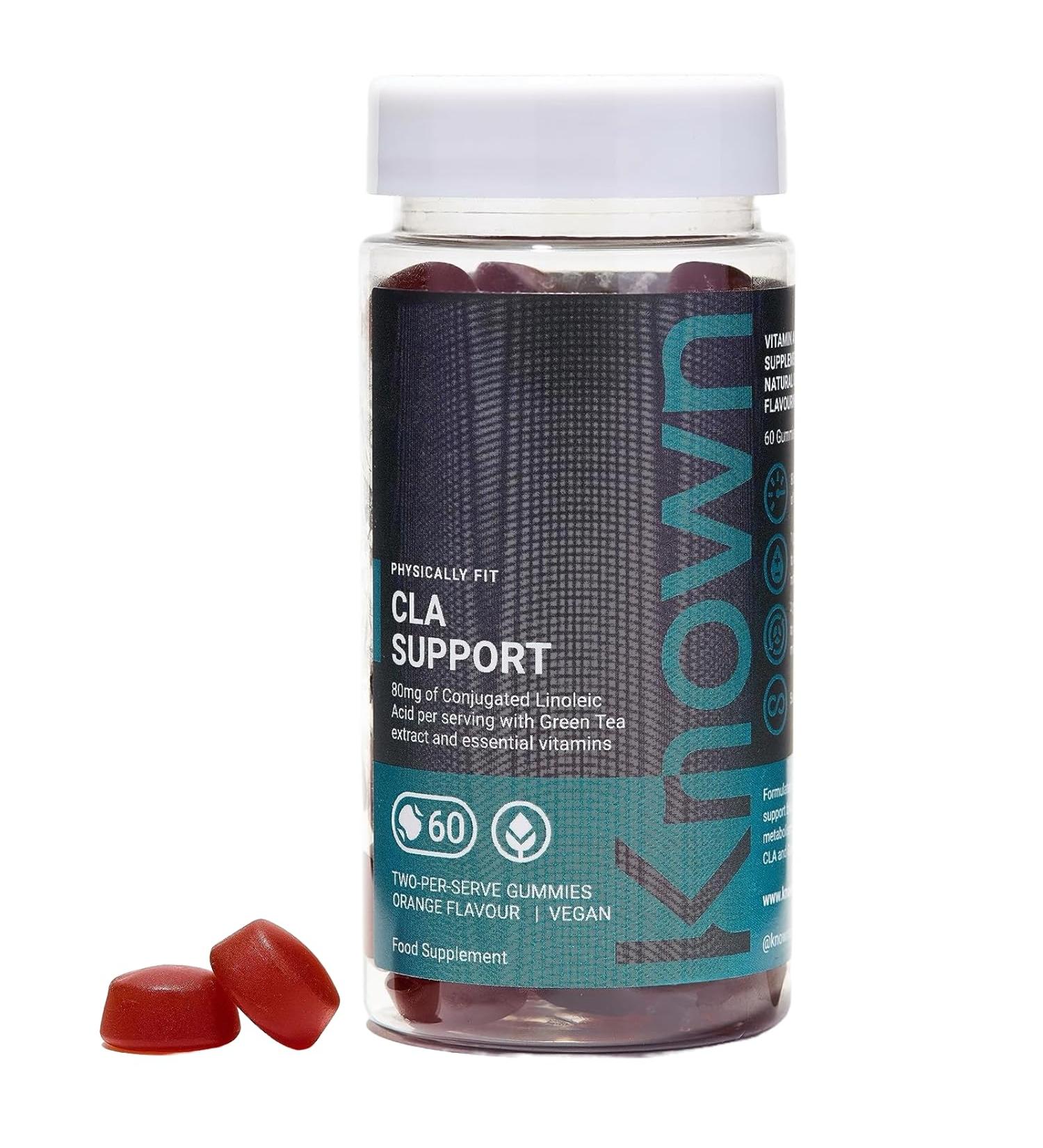 Known Nutrition Vegan CLA Gummies 80mg | Weight Management Support | Orange Flavour | 60 Vegan Gummies - Buy Online on GoSupps.com