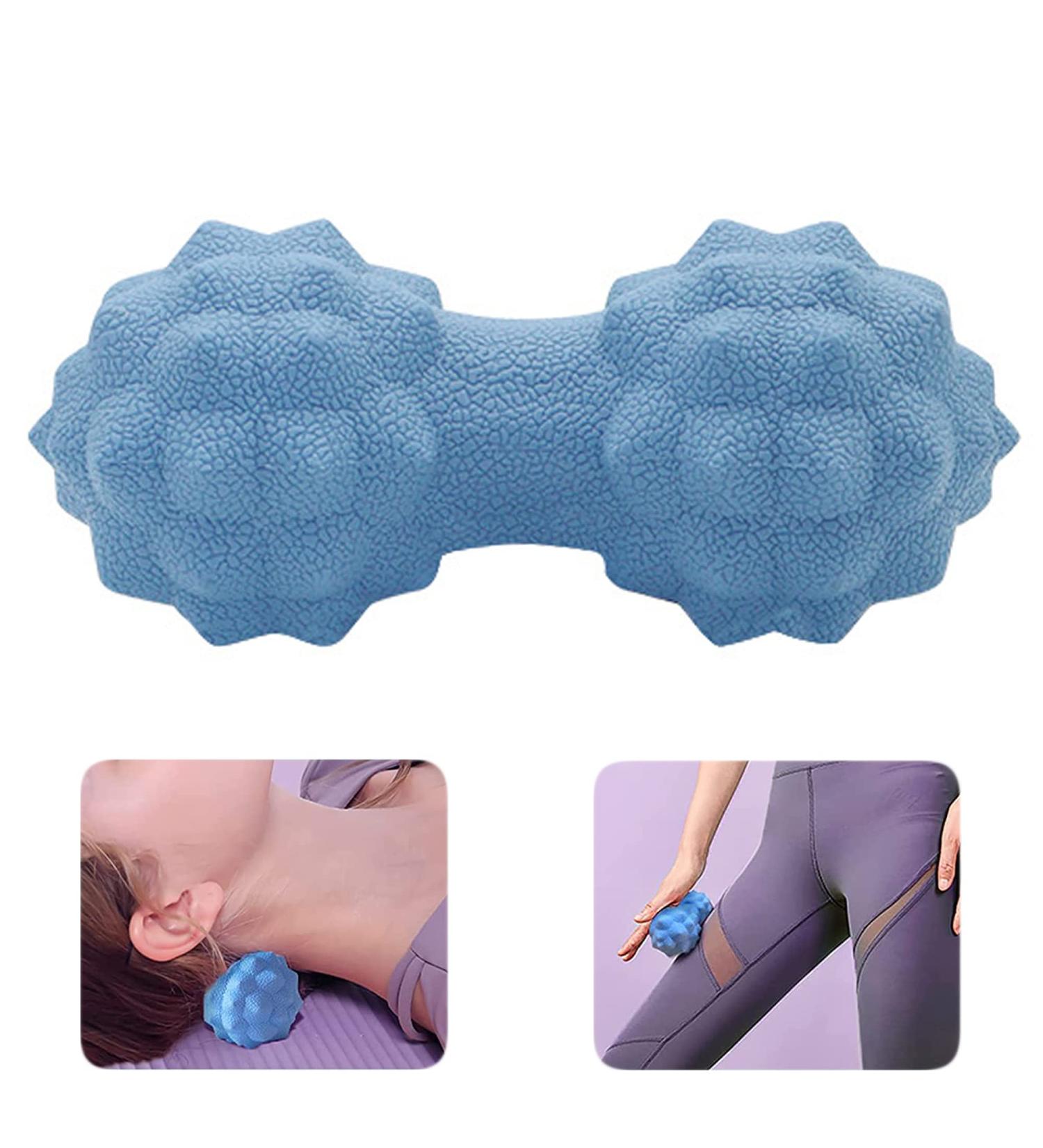 Shop Hju Twinball Neck Peanut Self-Massage Balls - Relieve Muscle Pain with Duo Fascia Ball - Blue | International Shipping - Buy Online on GoSupps.com