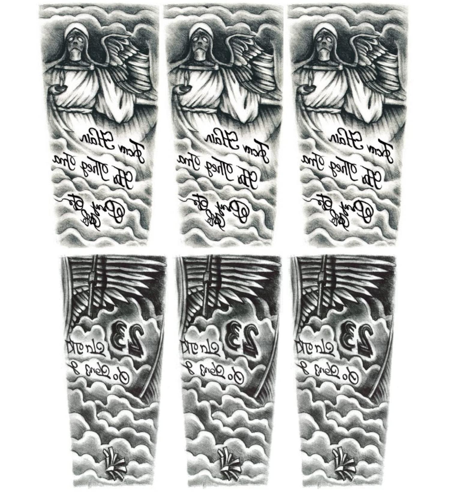 Kotbs Half Arm Sleeve Temporary Tattoo  6-Sheet Long Lasting Tattoos Waterproof Tattoos Temporary for Men  Fake Tattoos Temporary Realistic