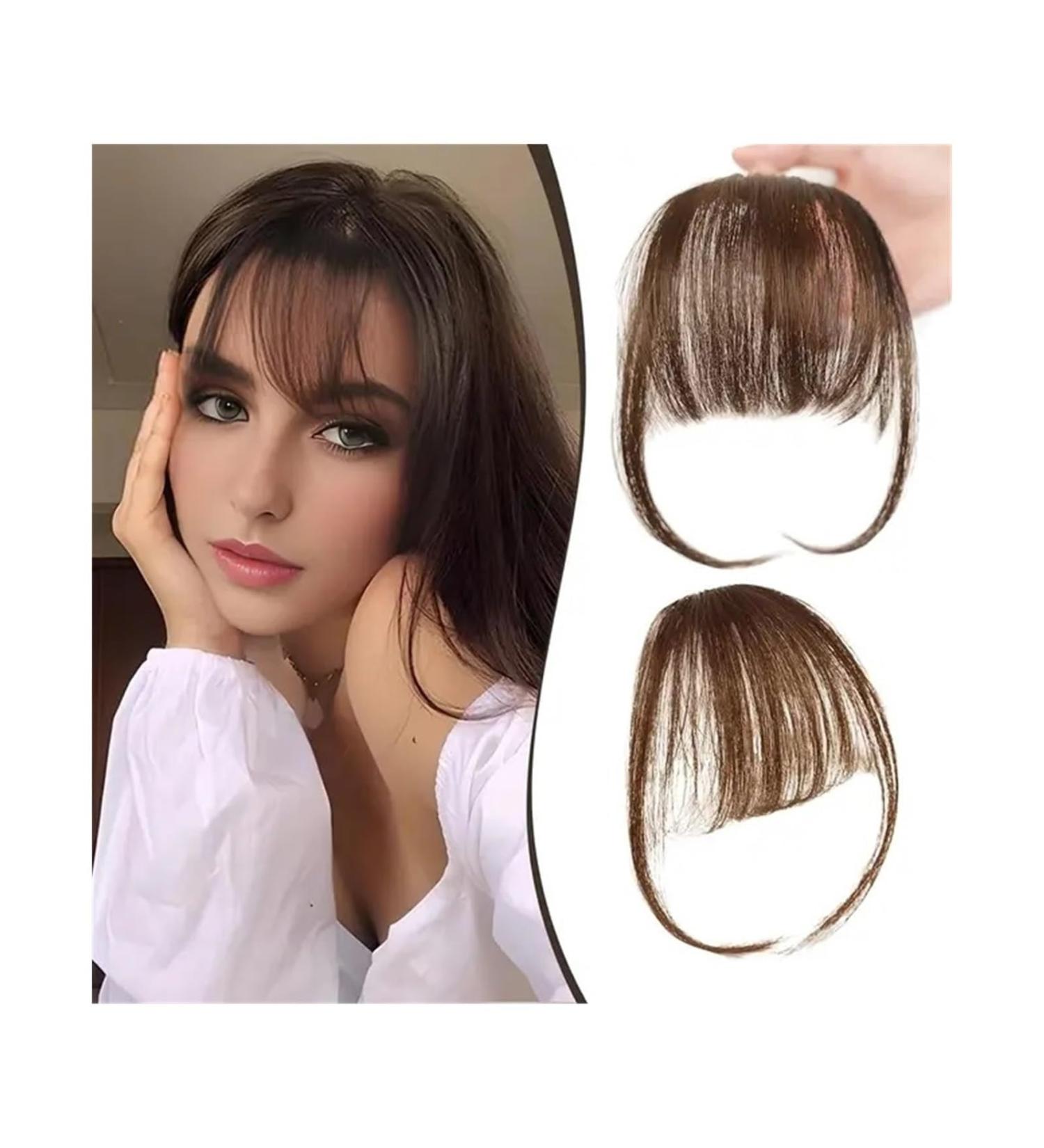 Fake Bangs Synthetic Air Bangs Styling Tools Clip In Hair Extension Fake Invisible Fringe Natural Black Brown Bangs Hair Accessories Bangs Hair Clip Extensions(K18-2) 6 inches K18-2 - Buy Online on GoSupps.com