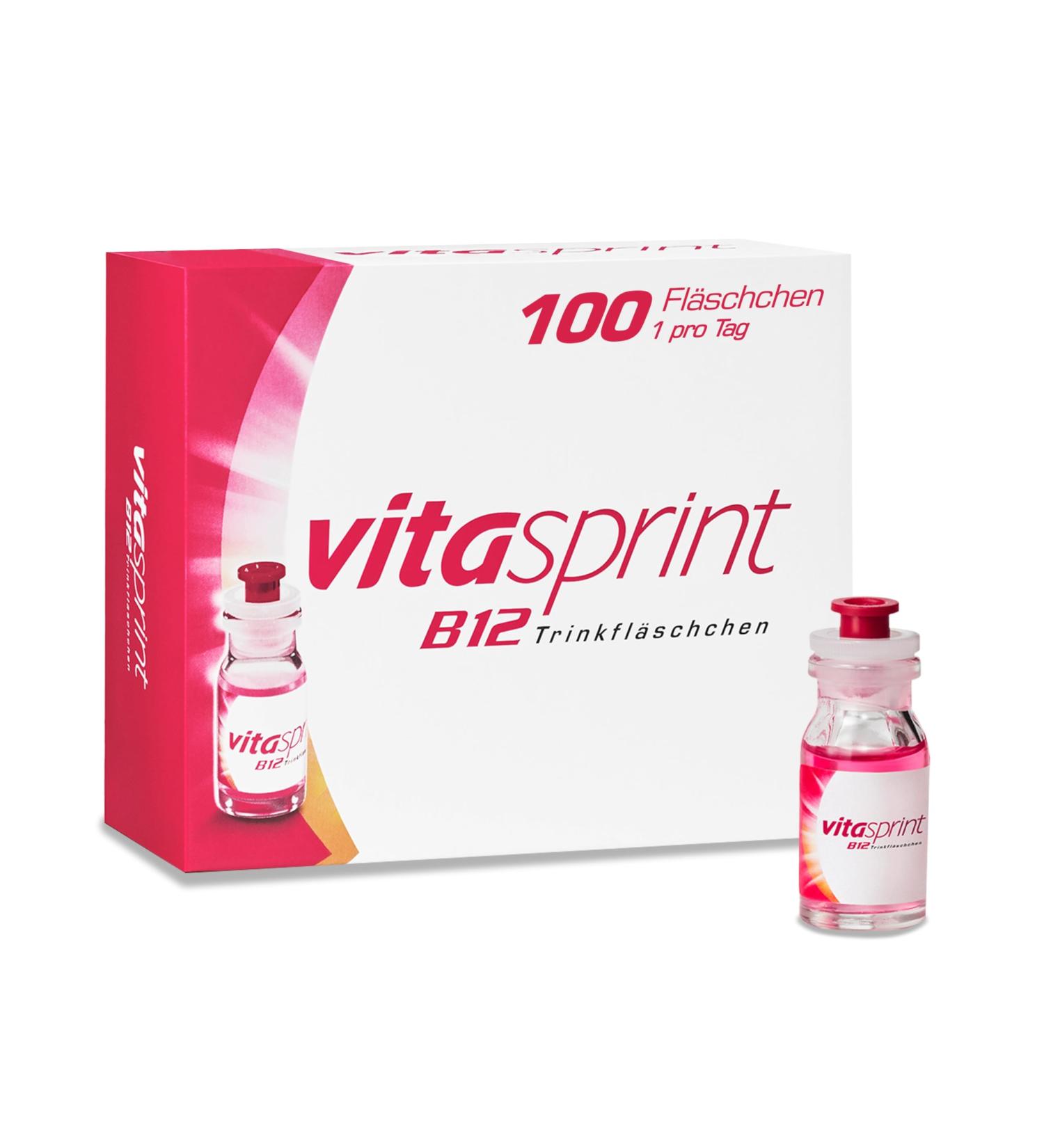 VitaSprint B12 Drinking Bottles - Boost Energy & Reduce Fatigue with High-Dose Vitamin B12 & Protein | 100 Hours of Vitality - Buy Online on GoSupps.com