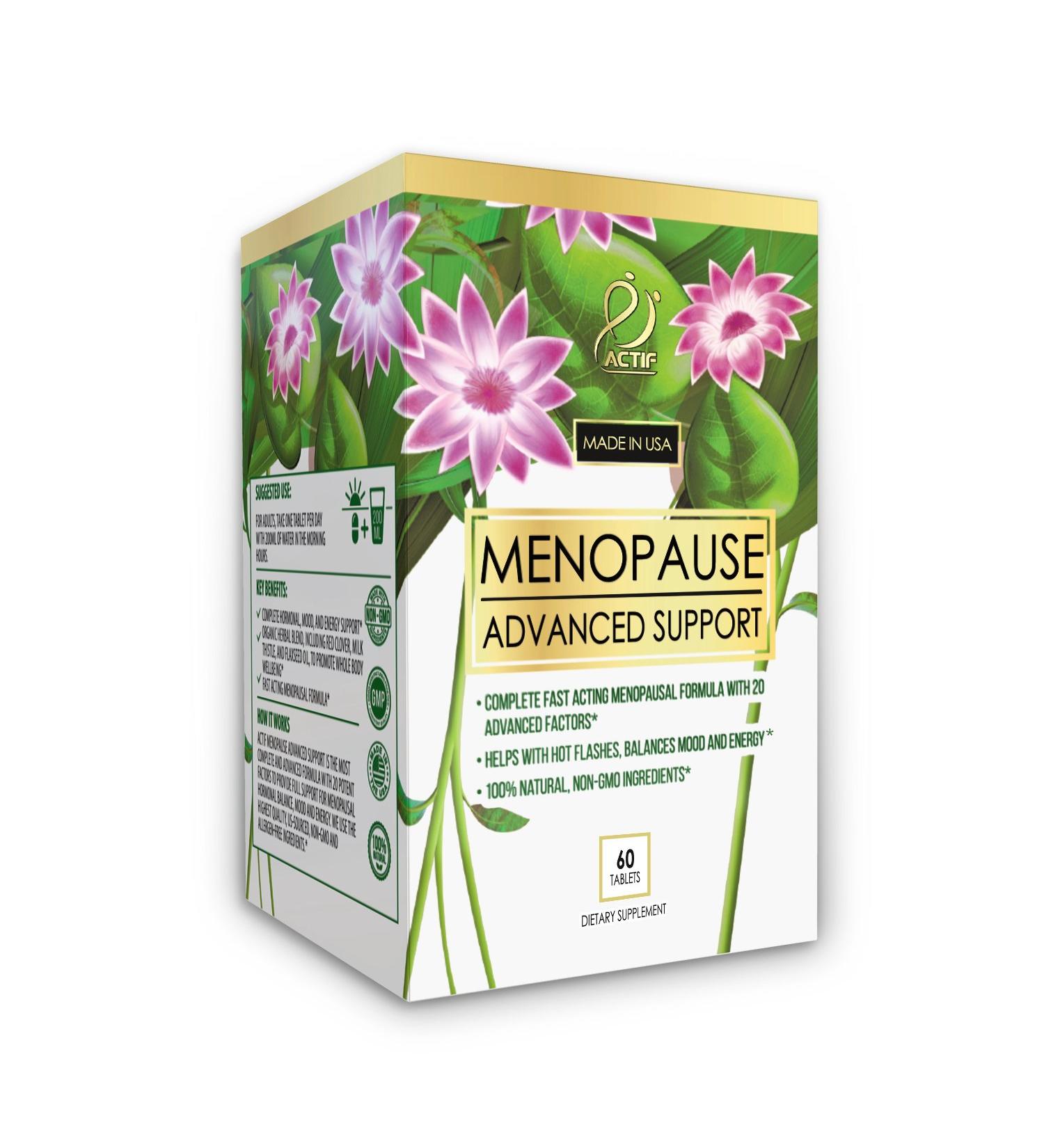 Actif Organic Menopause Advanced Support - Non GMO 60 Count - Made in USA - Buy Online on GoSupps.com
