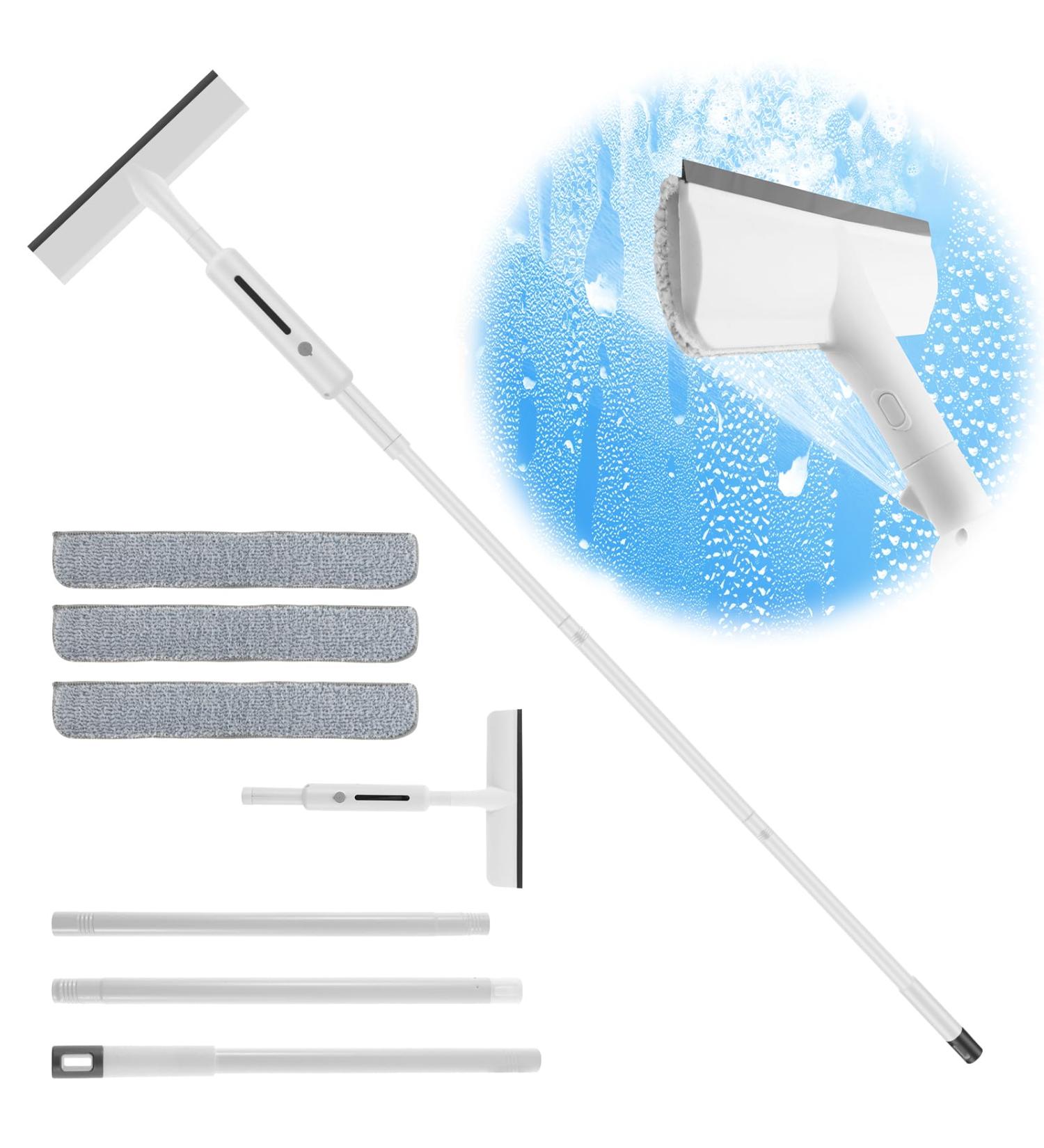 Window Squeegee with Spray Squeegee for Window Cleaning with Sprayer Window Cleaning Squeegee Kit with 57 Inch Telescopic Pole Window Squeegee Cleaning Tool for Glass Window Cleaning - Buy Online on GoSupps.com