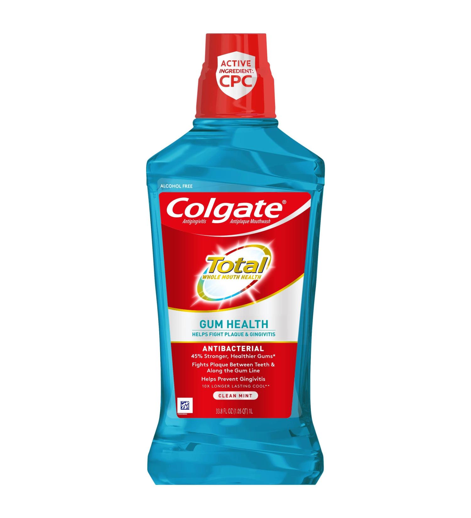 Colgate Total Gum Health Mouthwash - Clean Mint | 33.8 oz - International Shipping Available - Buy Online on GoSupps.com
