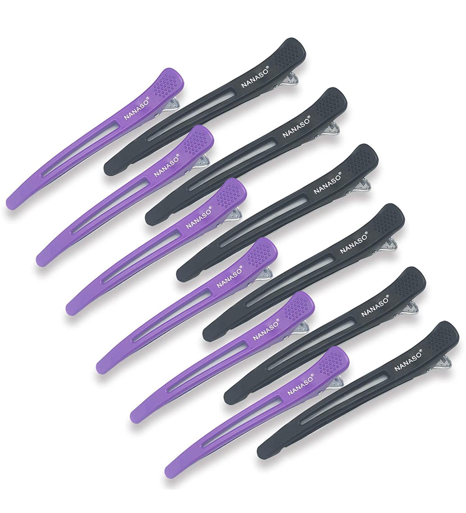 12-Pack Compartment Clamps & Non-Slip Hair Clips for Salon Styling - Professional Hairdressing Accessories for Men & Women - Buy Online on GoSupps.com