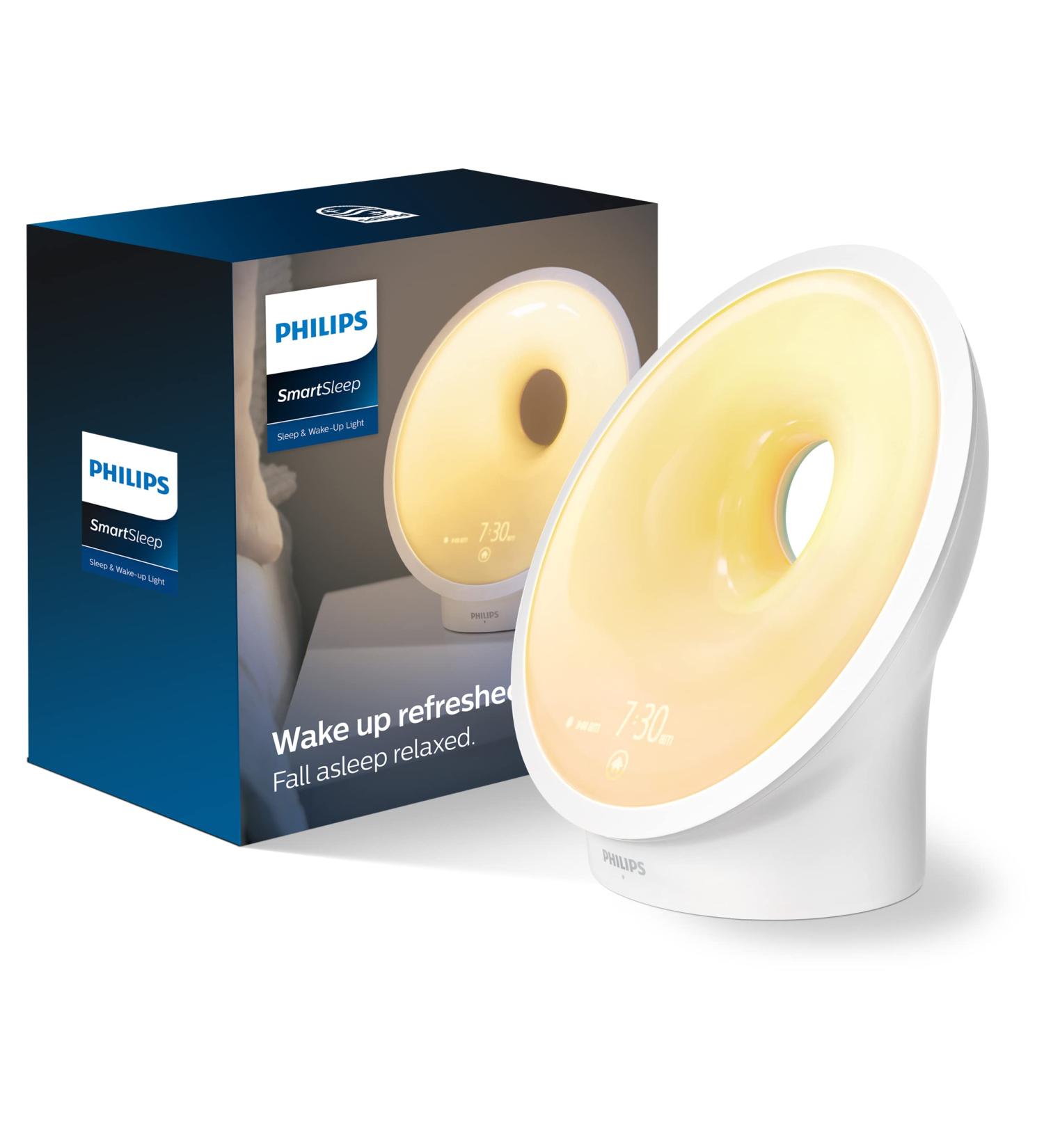 PHILIPS SmartSleep Wake-Up Light with Simulated Sunrise & Sunset | Multiple Lights & Sounds for Relaxation | HF3650/60 - Buy Online on GoSupps.com