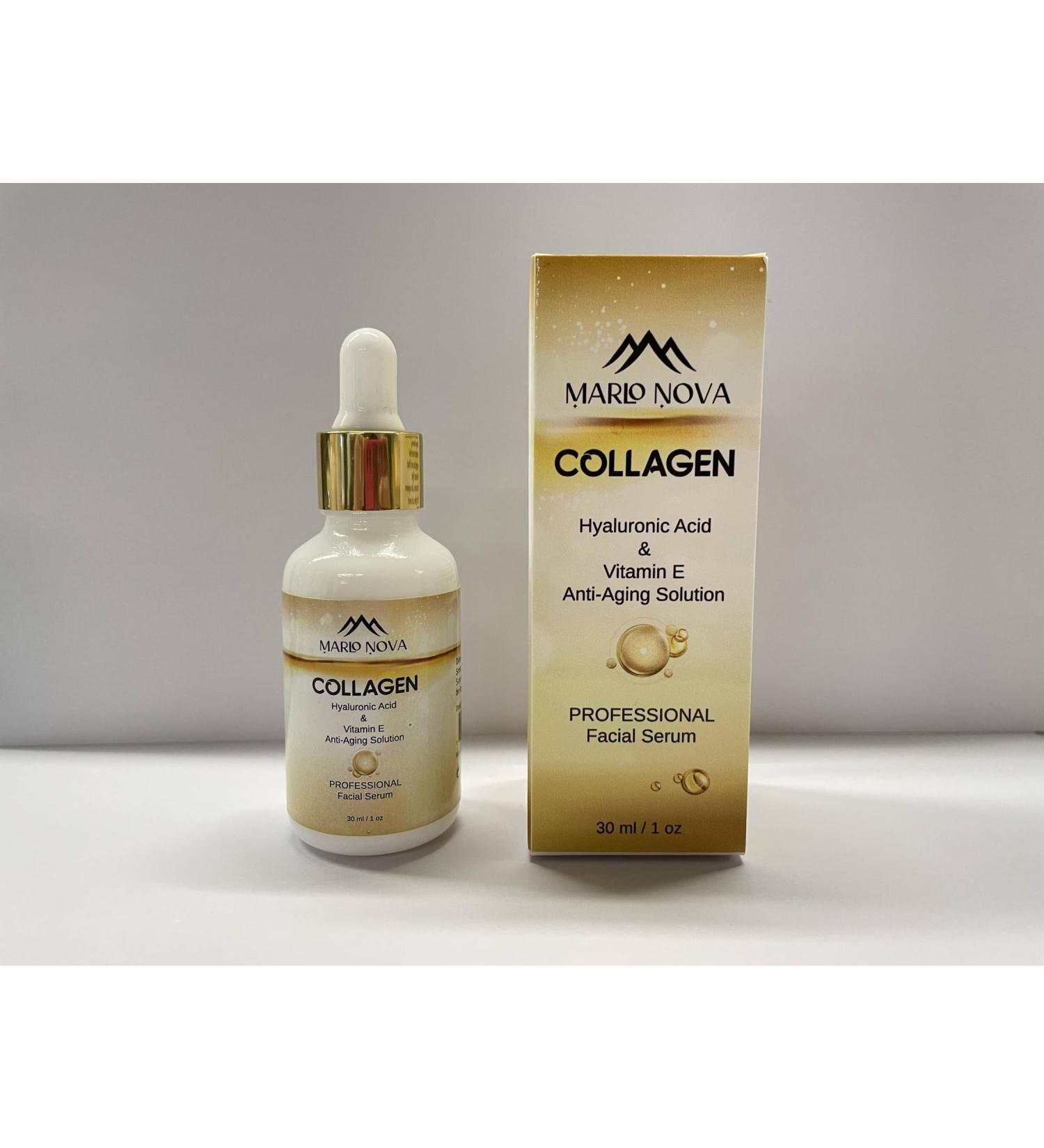 Professional Anti-Aging Facial Serum with Collagen Hyaluronic Acid & Vitamin E - International Shipping - Buy Online on GoSupps.com