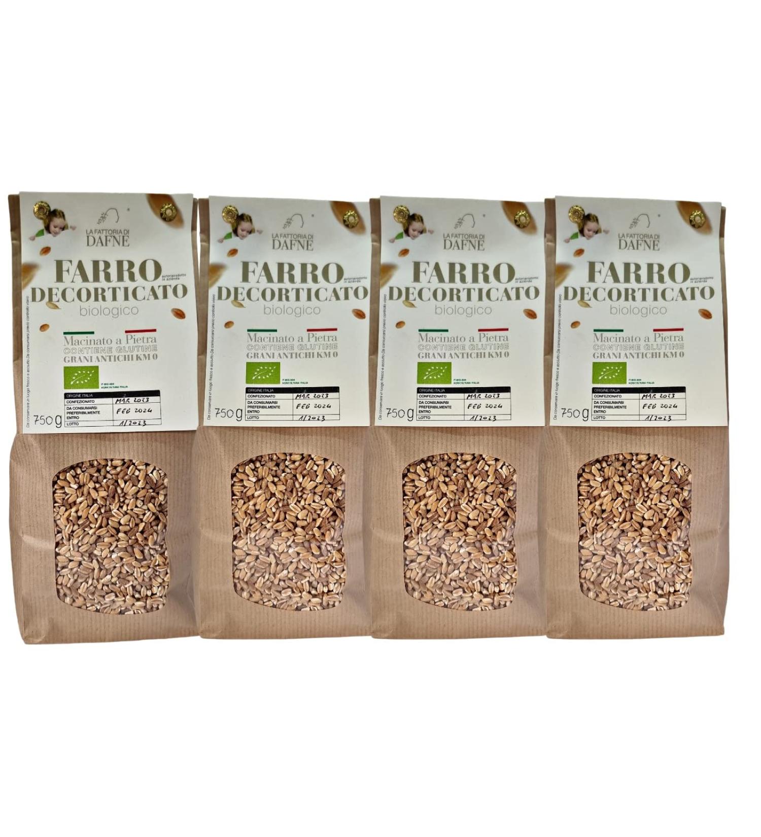 ORGANIC HULLED SPELLED ANCIENT CEREALS IN BEANS PRODUCTION IN ITALY PACK 4 PACKS OF 750 GRAMS - Buy Online on GoSupps.com