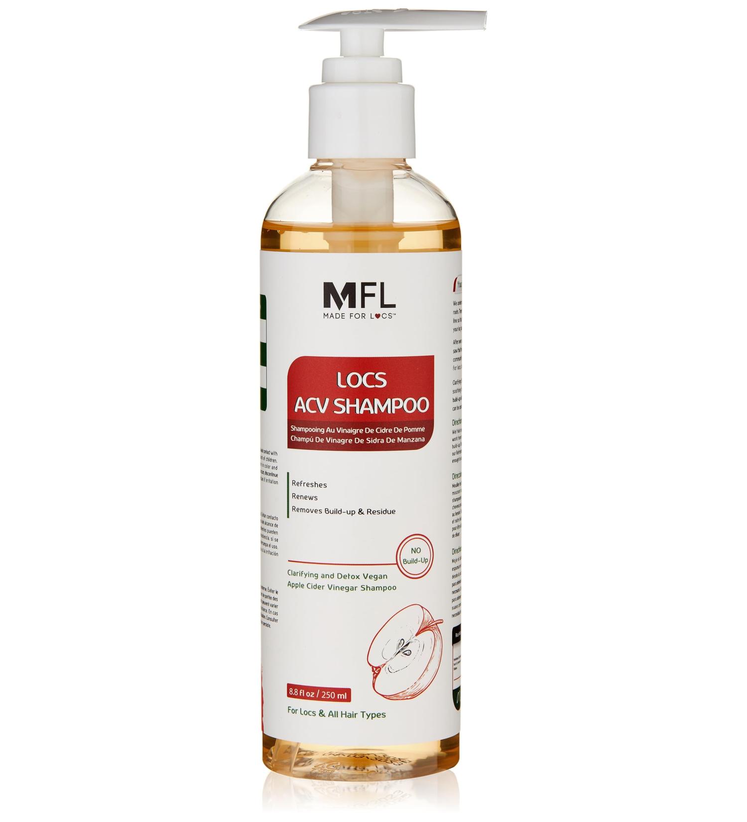 Made For Locs Vegan Apple Cider Vinegar Shampoo - 8 oz | Sulfate-Free Natural Cleanser for Healthy Locs - Buy Online on GoSupps.com