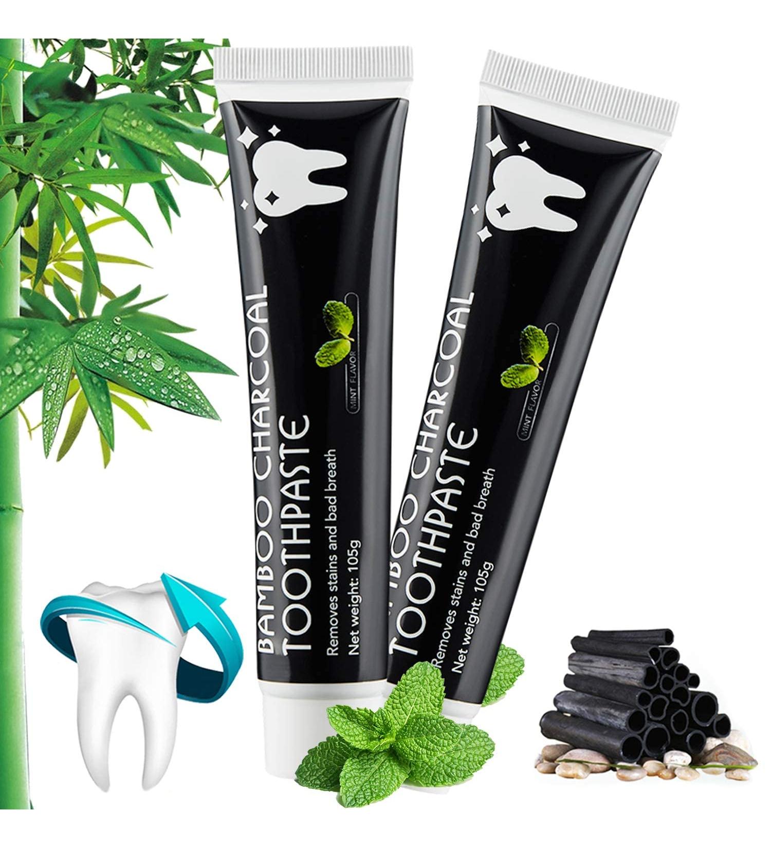 Activated Carbon Toothpaste - Natural Bamboo Charcoal Whitening - Weise Teeth - Whitens & Cleans - 3 x 105g (2 Pack) - Buy Online on GoSupps.com