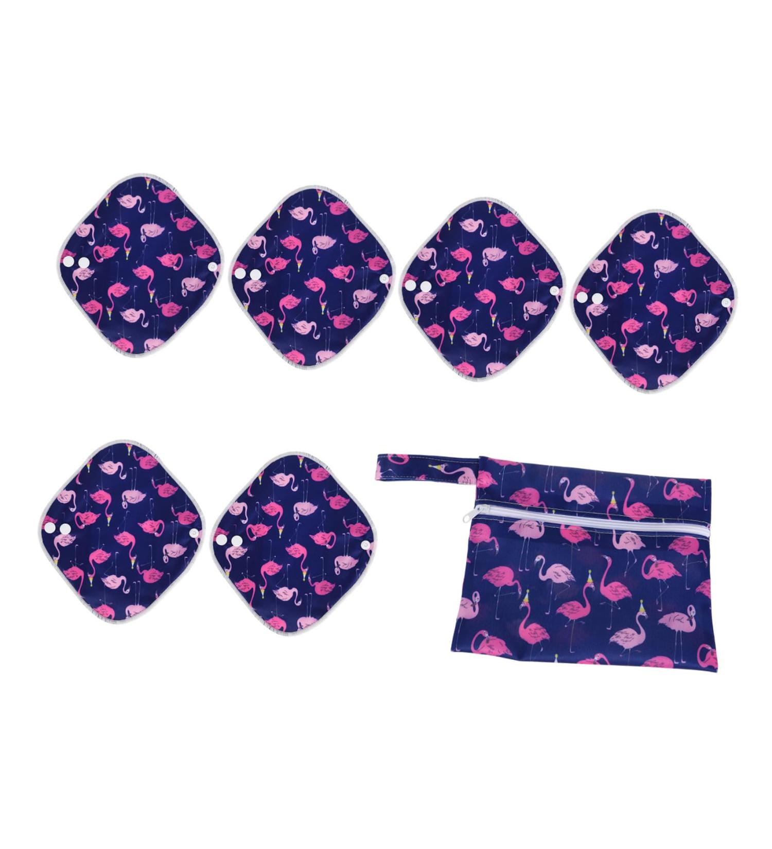 Hemoton Reusable Bamboo Menstrual Pads Set - Washable Nursing Mat & Cloth Pads - Charcoal Purple - Eco-Friendly & Absorbent - Buy Online on GoSupps.com