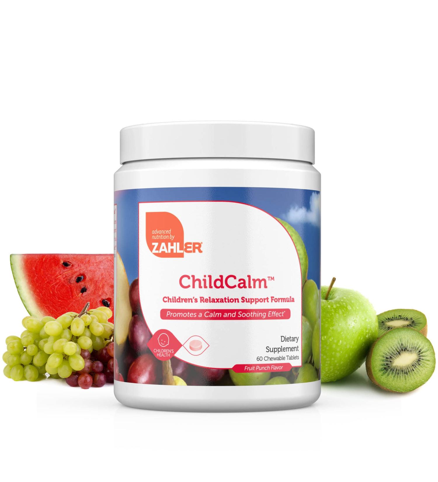 Zahler ChildCalm Relaxation Support for Kids - 60 Chewable Tablets - Fruit Punch Flavor - Buy Online on GoSupps.com