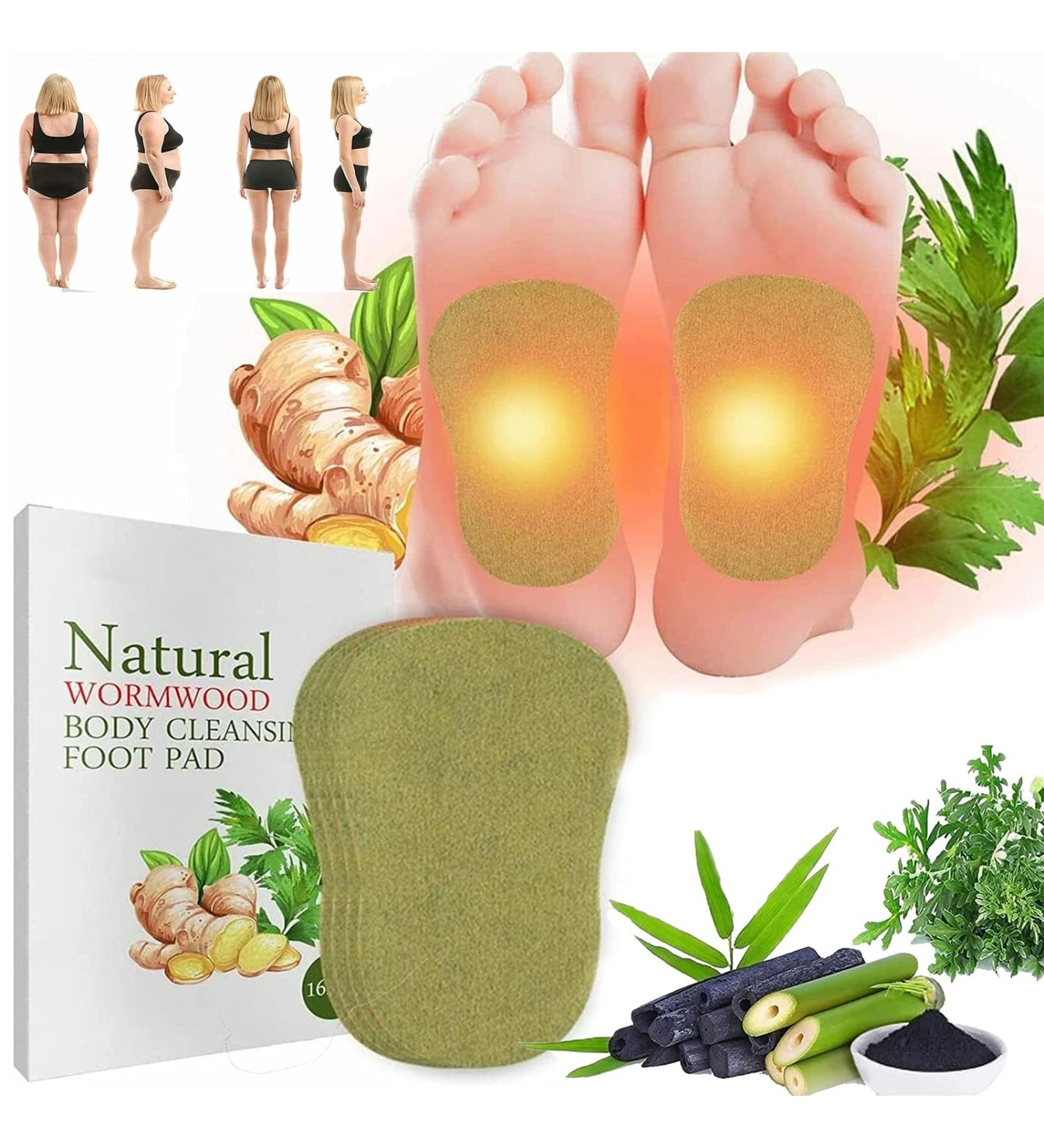 16/32PCs Natural Wormwood Detox Foot Pads | Herbal Body Cleansing & Weight Loss Patches | Deep Cleansing Sleep Patches for Body Detox - Buy Online on GoSupps.com
