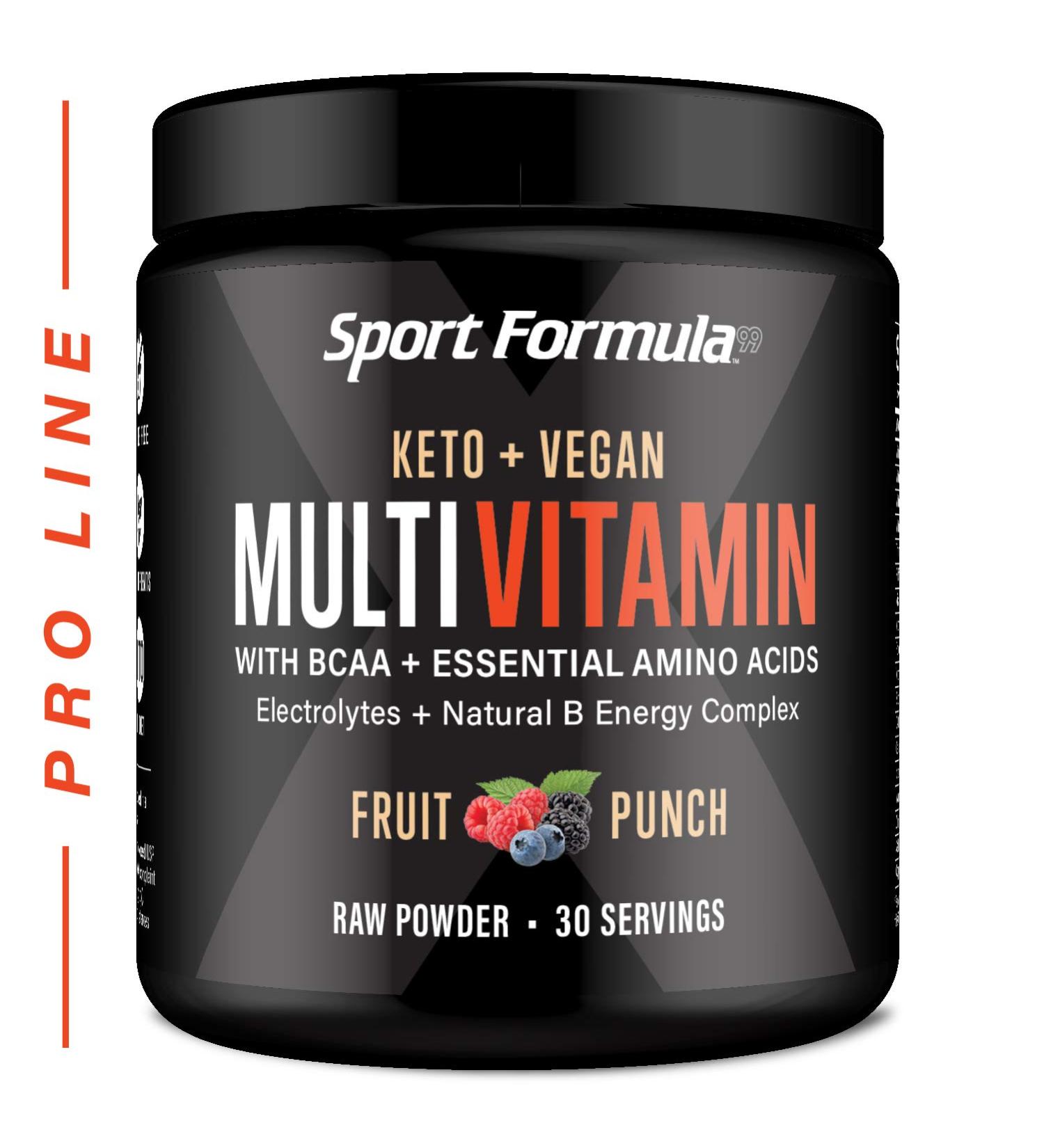 Sport Formula 99 Multivitamin Powder - Drink Mix for Men Women BCAA Amino Acids Won t Upset Your Stomach - Keto Vegan Multivitamin Fruit Punch - Electrolytes Super B Complex Digestive Enzyme - Buy Online on GoSupps.com