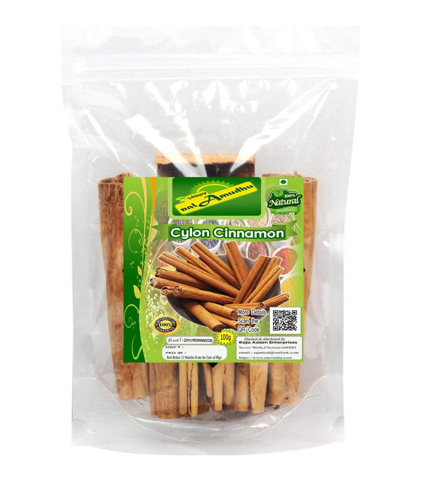 nalAmudhu Ceylon cinnamon sticks | Spiral Cinnamon | Surul Pattai-100g(3.5oz)  - Buy Online on GoSupps.com