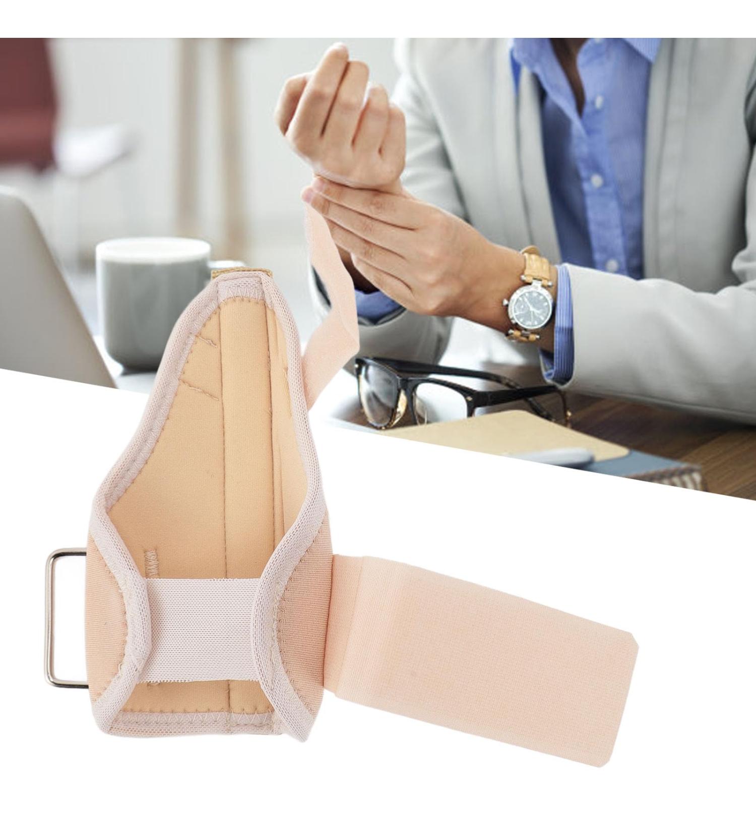 Breathable Adjustable Wrist Support Brace for Carpal Tunnel & Tendonitis - Soft Splint Wrap for Mouse Hand - Size S Beige - Buy Online on GoSupps.com