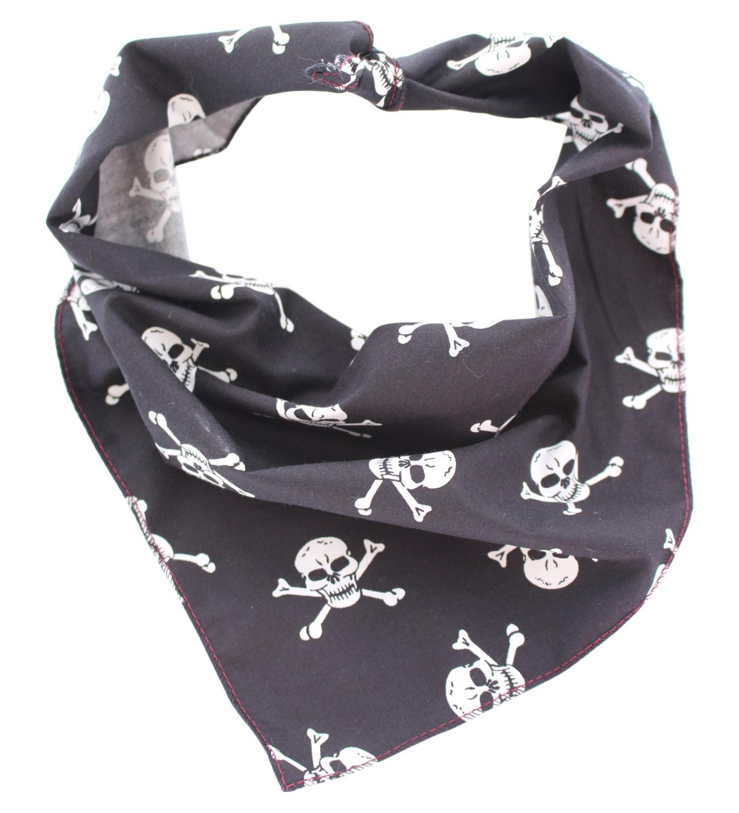 Pet Pooch Boutique Skulls Bandana for Dog Small/Medium Black