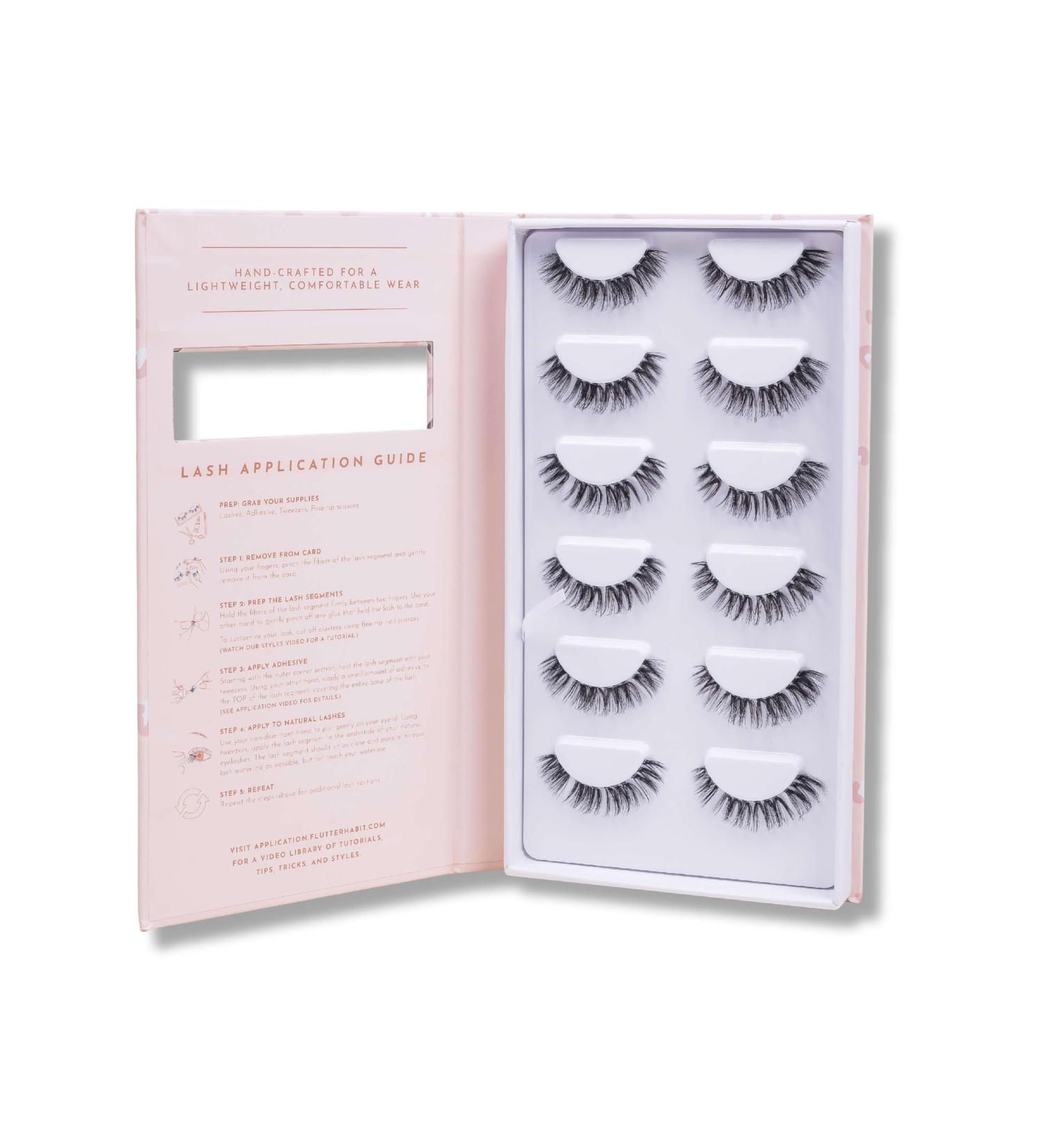 DIY Lash Extensions - The Flirt Lashes | Salon Quality Home Eyelash Kit | Natural False Lashes - 6 Sets - International Shipping - Buy Online on GoSupps.com