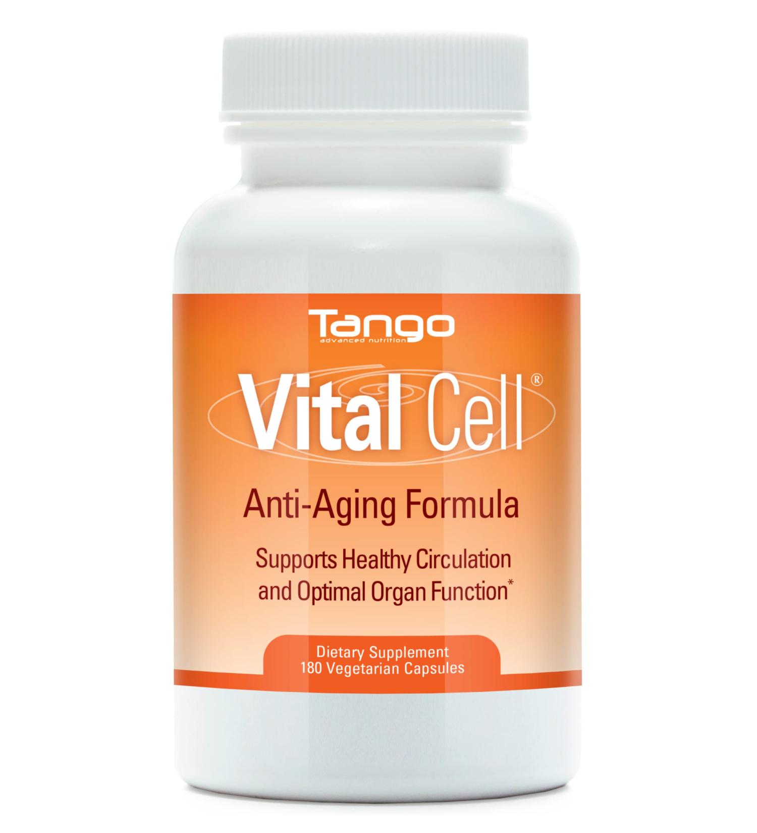 Vital Cell Natural Anti-Aging Supplement for Men and Women Supporting Circulation and Healthy Organ Function (180 Vegetarian Capsules) - Buy Online on GoSupps.com
