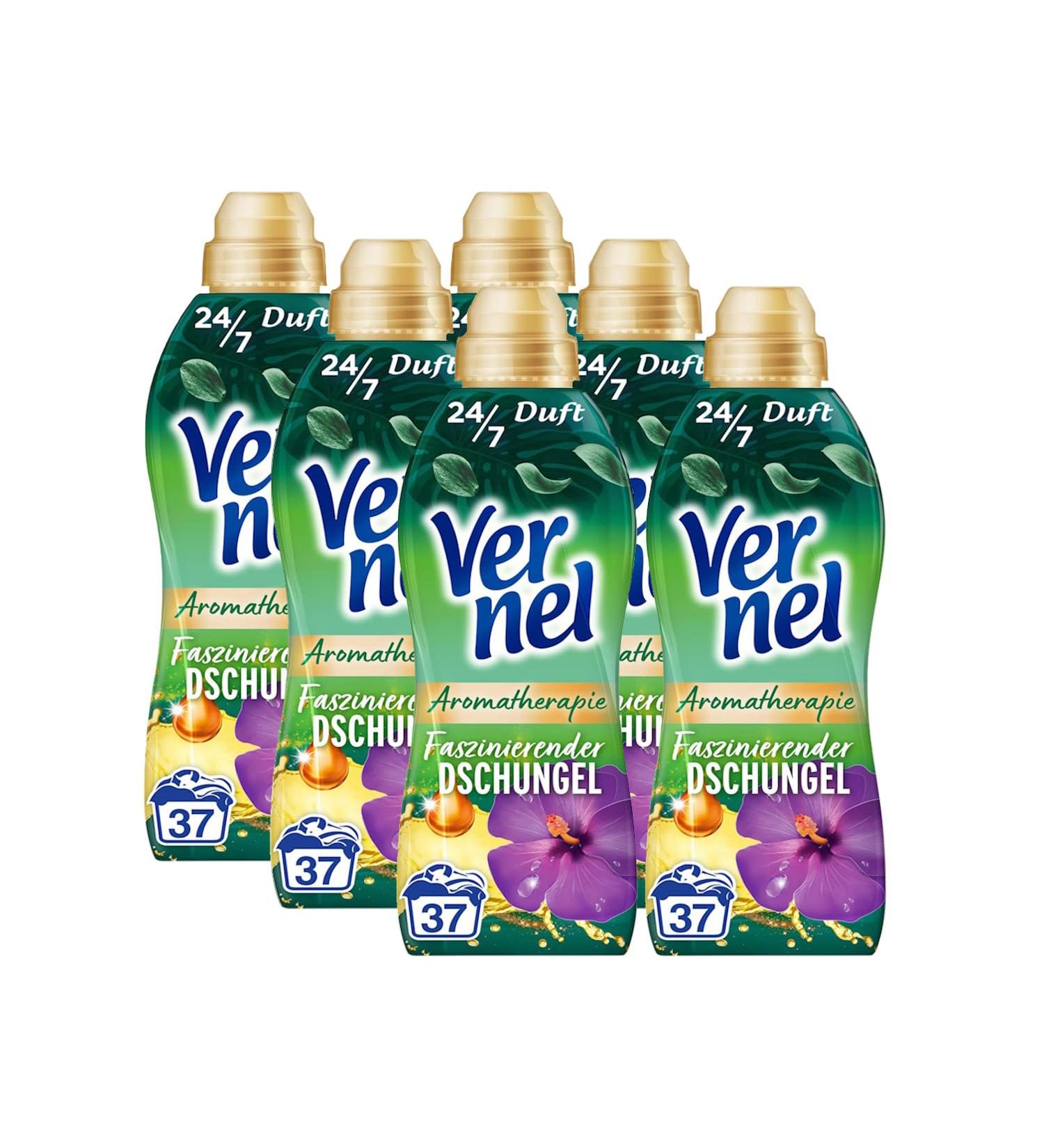 Venel Aromatherapy Jungle Fabric Softener 6x37 WL - Long-Lasting Laundry Scent with Essential Oils | 814ml 6-Pack | Eco-Friendly & Recyclable - Buy Online on GoSupps.com